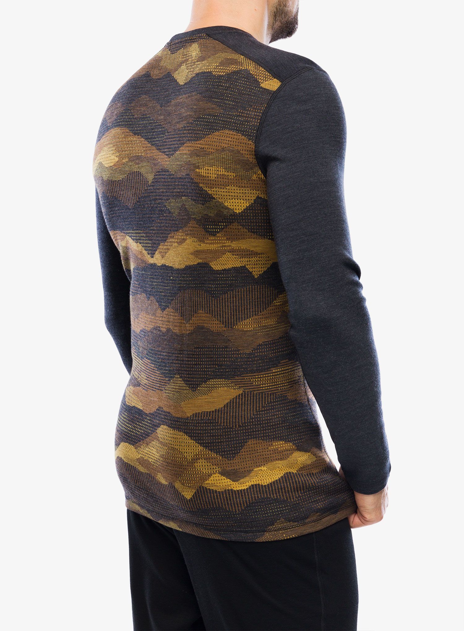 Termo flis jopa  Smartwool Classic Thermal Merino Base Layer Crew Boxed - charcoal mtn