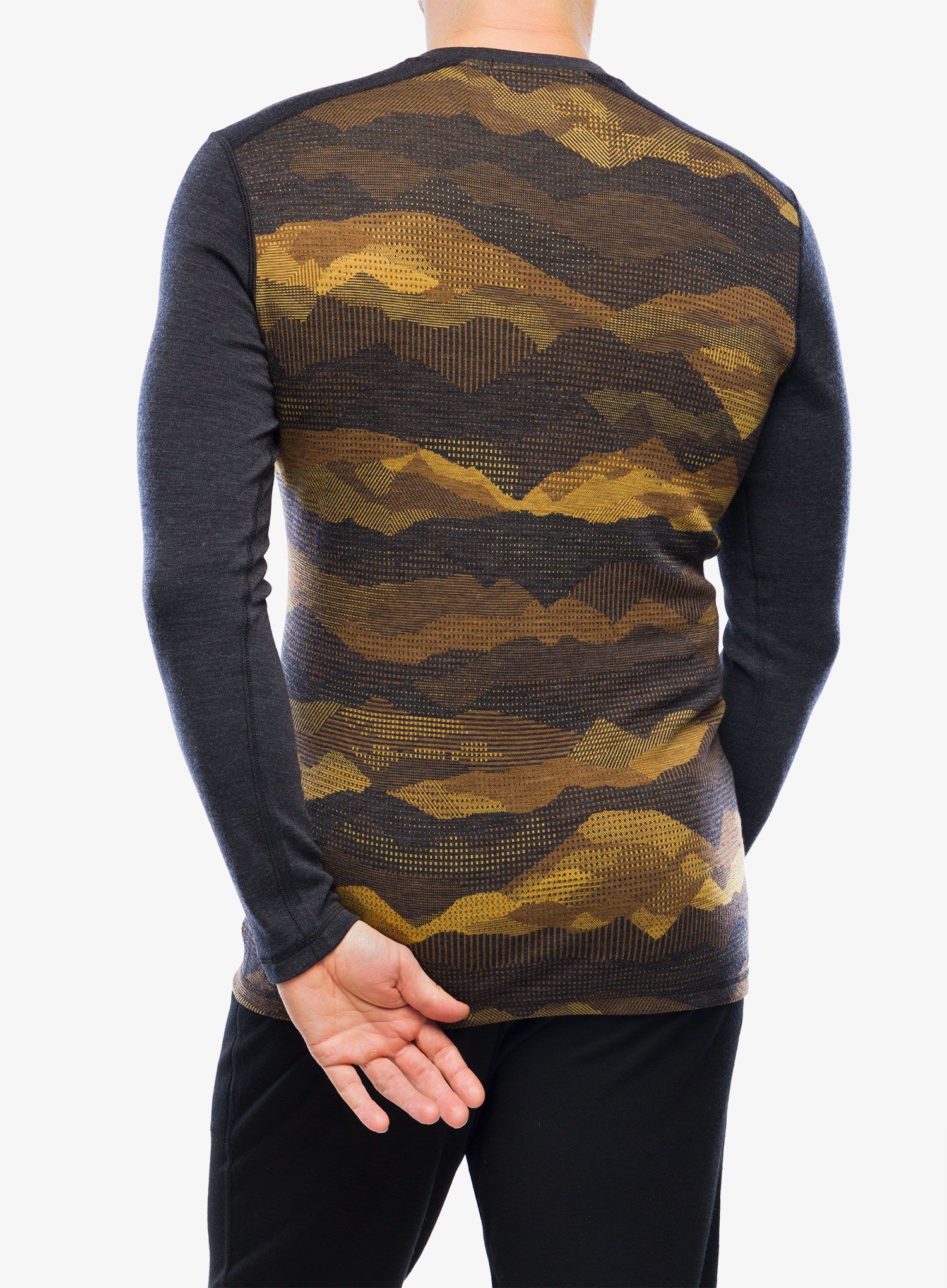 Termo flis jopa  Smartwool Classic Thermal Merino Base Layer Crew Boxed - charcoal mtn