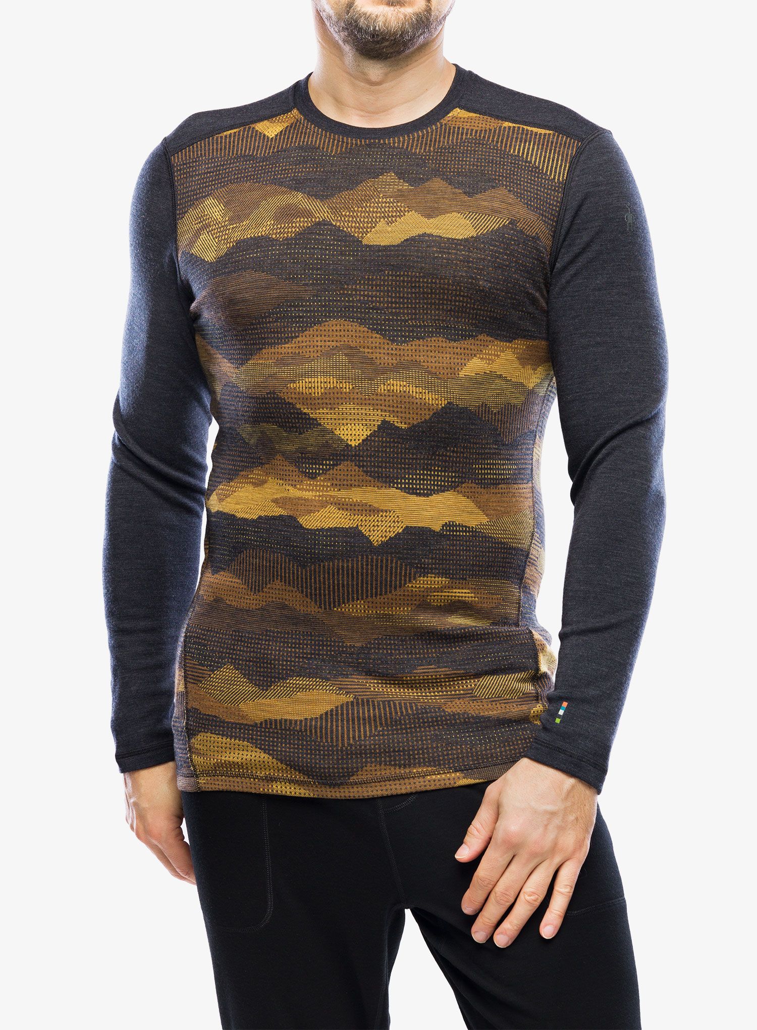 Termo flis jopa  Smartwool Classic Thermal Merino Base Layer Crew Boxed - charcoal mtn