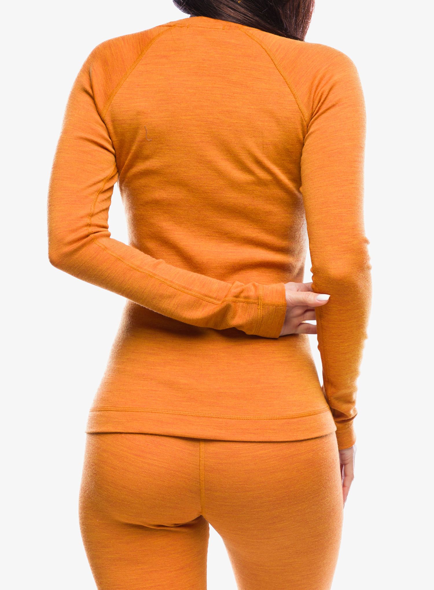 Ženska jopica Smartwool Classic Thermal Merino Base Layer Crew Boxed - marmalade heather
