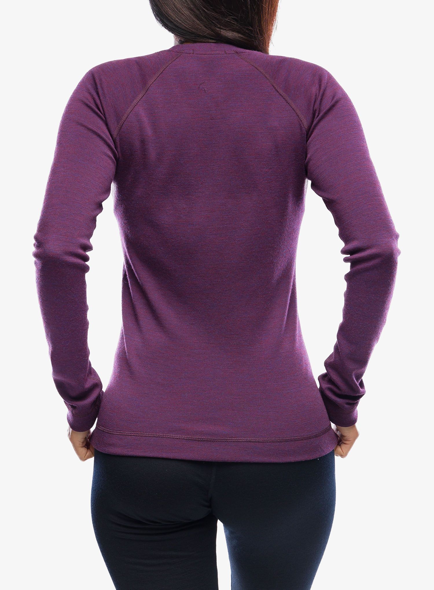 Ženska jopica Smartwool Classic Thermal Merino Base Layer Crew Boxed - purple iris heather