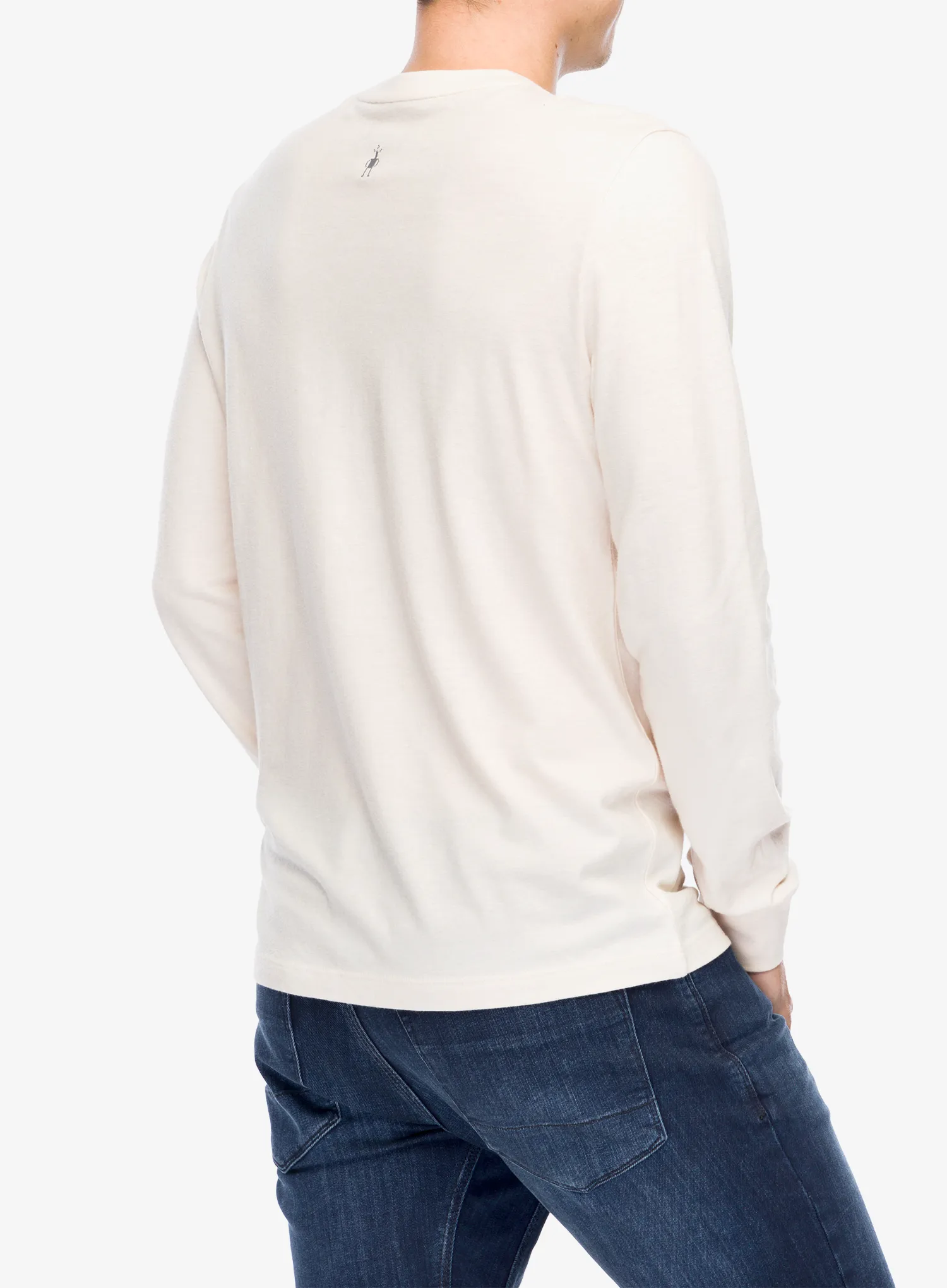 Puloverji brez kapuce Smartwool Gondola Ride Graphic Long Sleeve Tee - almond