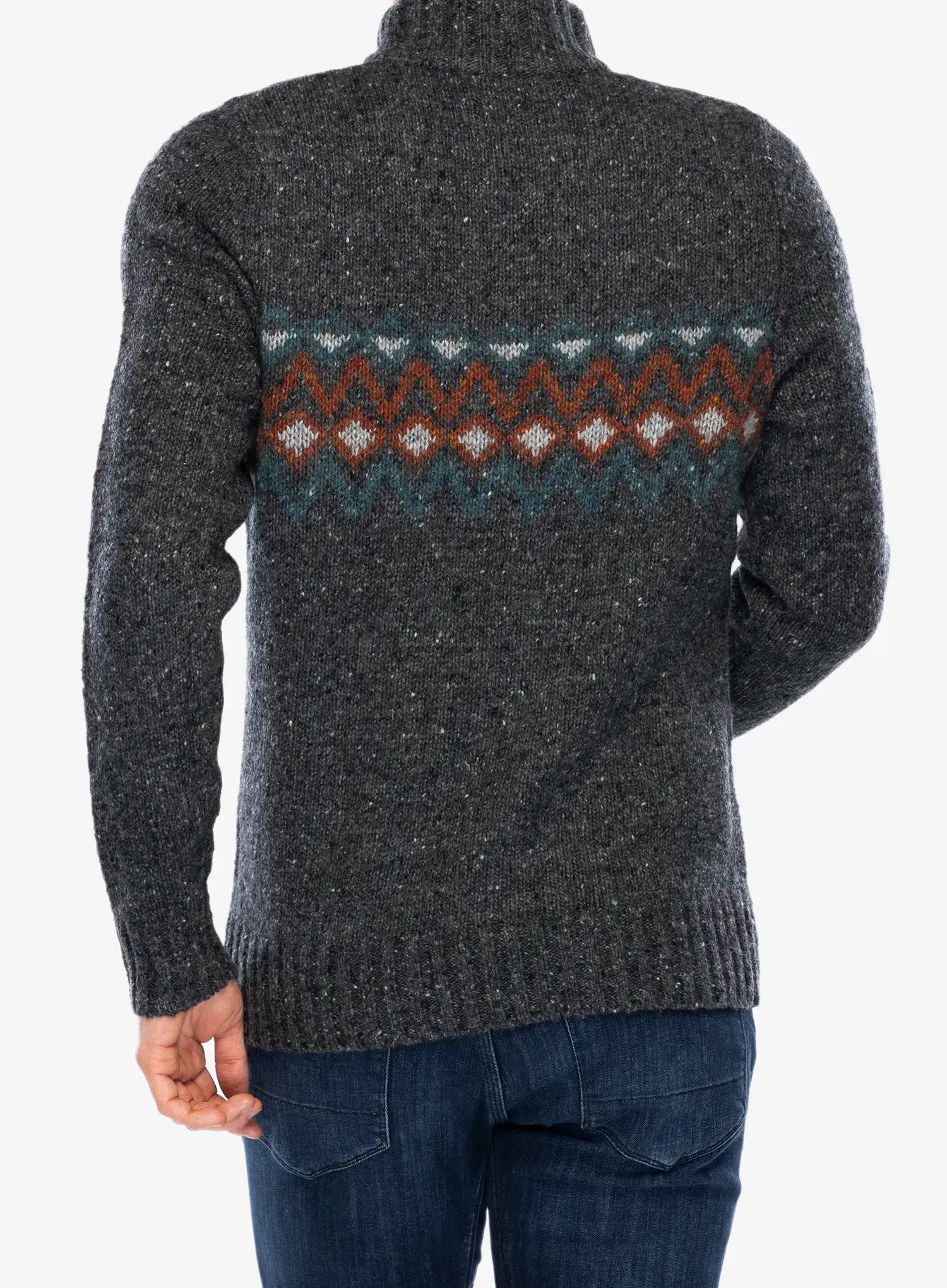 Volnen pulover Smartwool Heavy Henley Sweater - charcoal heather