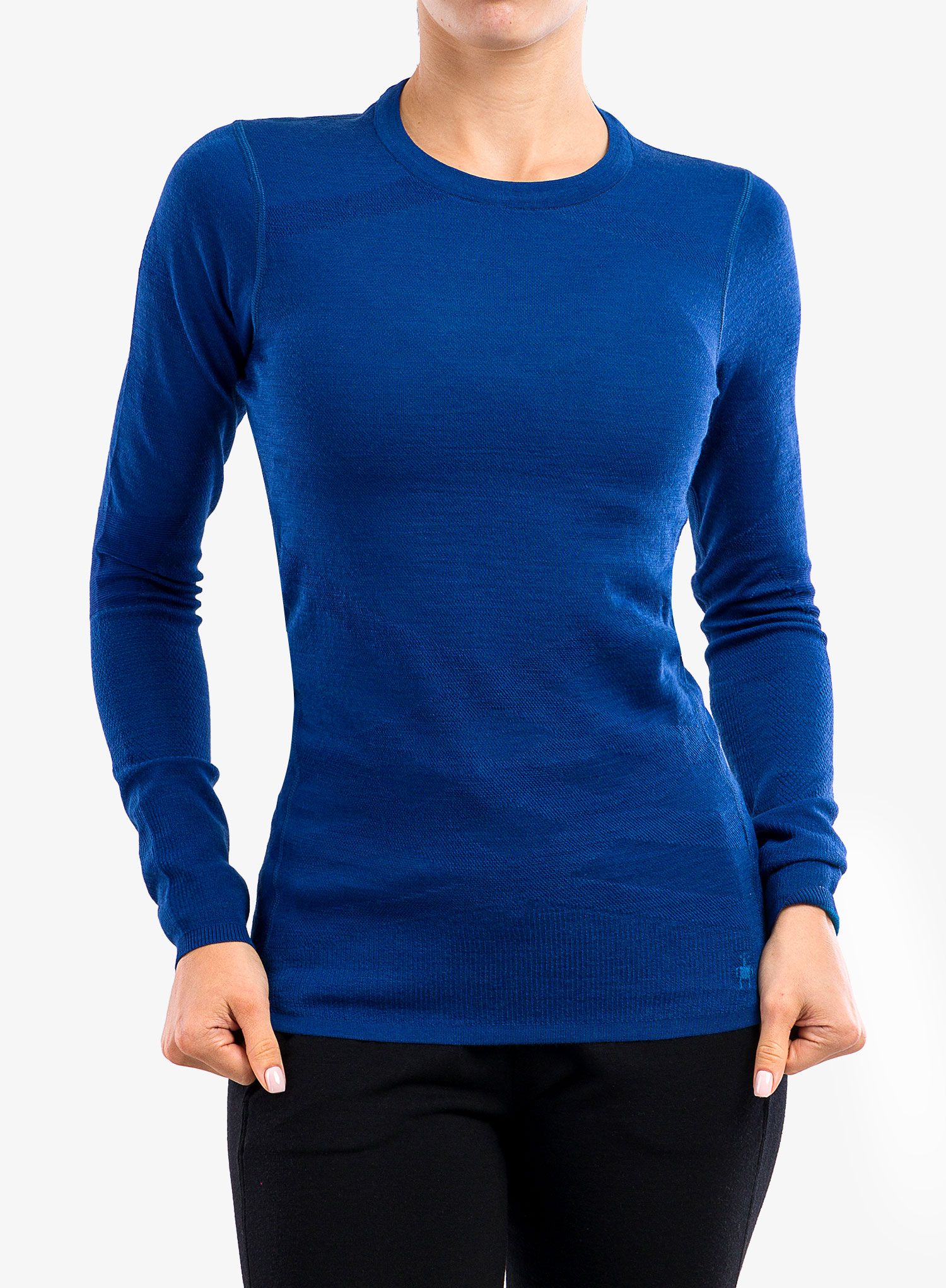 Ženska jopica Smartwool Intraknit Thermal Merino Base Layer Crew - blueberry hill