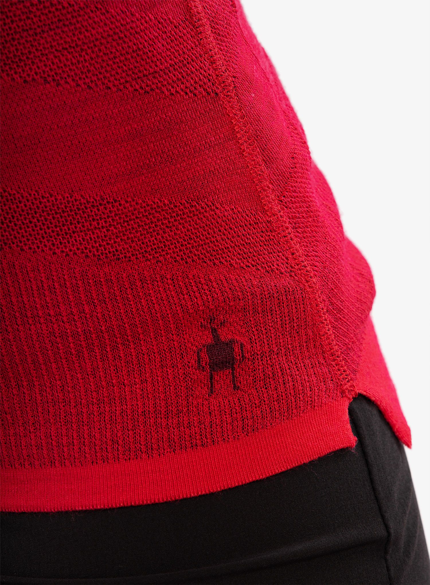 Ženska jopica Smartwool Intraknit Thermal Merino Base Layer Pattern Crew - pomegranate