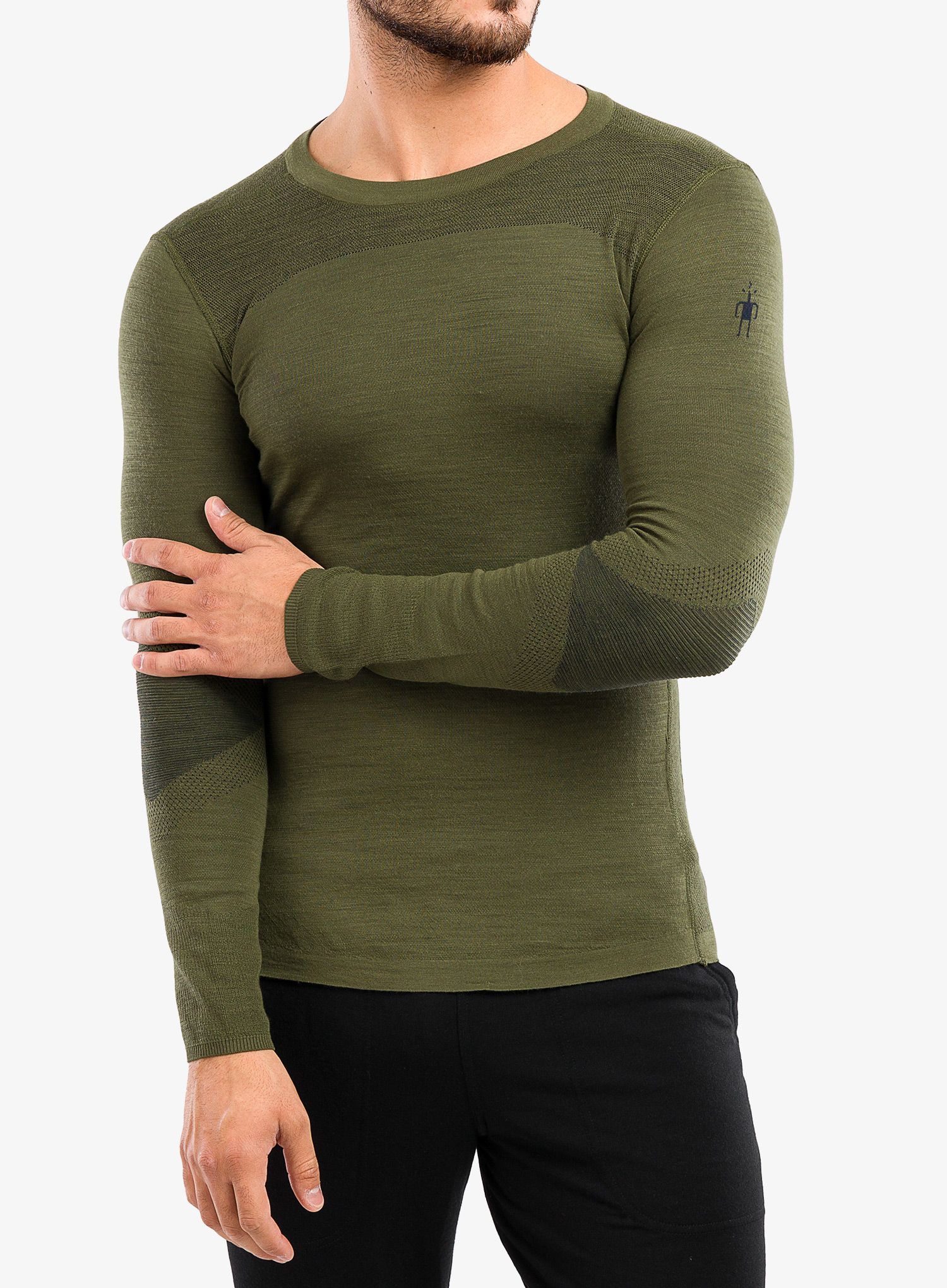 Jopica Smartwool Intraknit Thermal Merino Base Layer Crew - winter moss