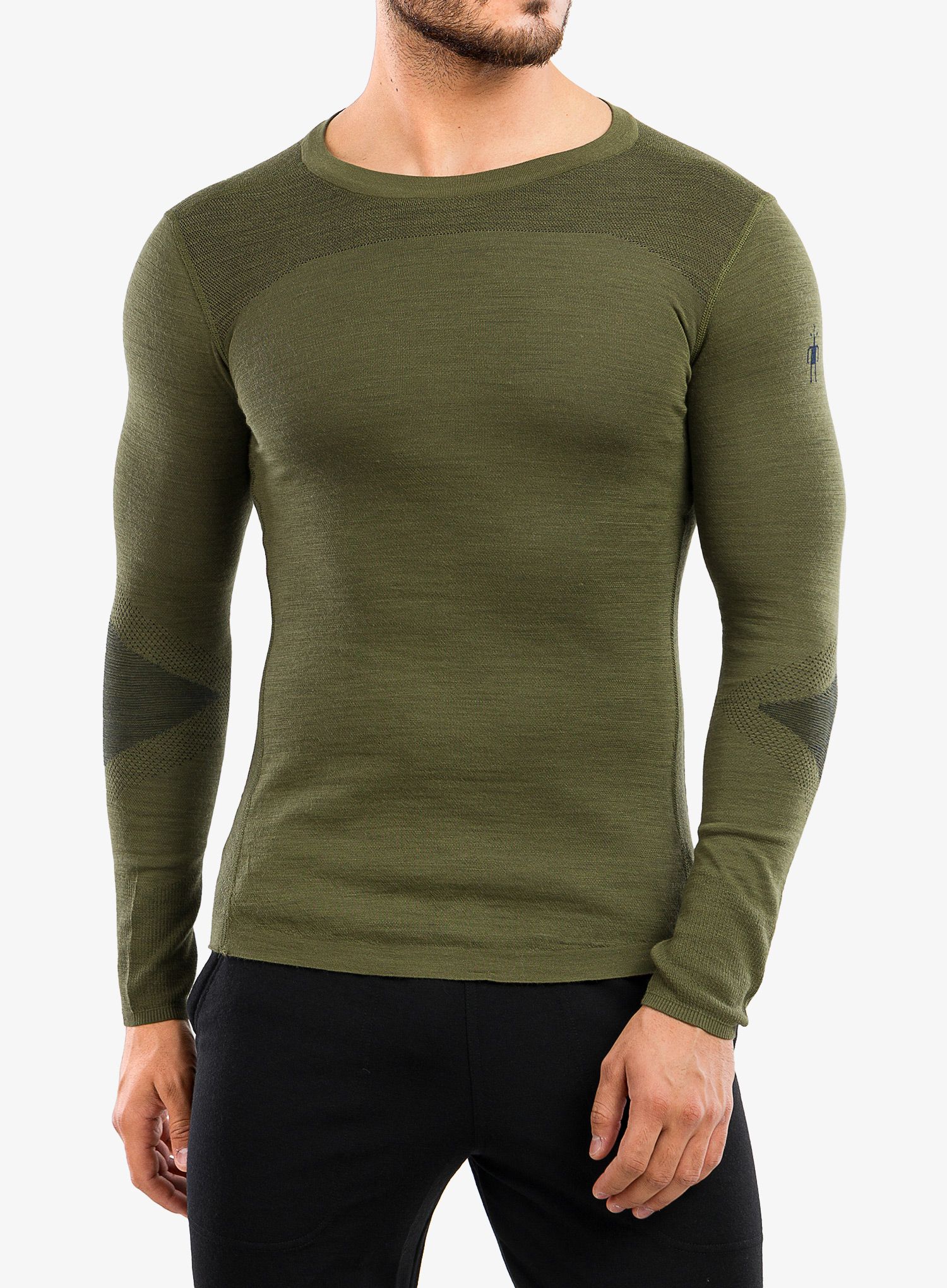 Jopica Smartwool Intraknit Thermal Merino Base Layer Crew - winter moss