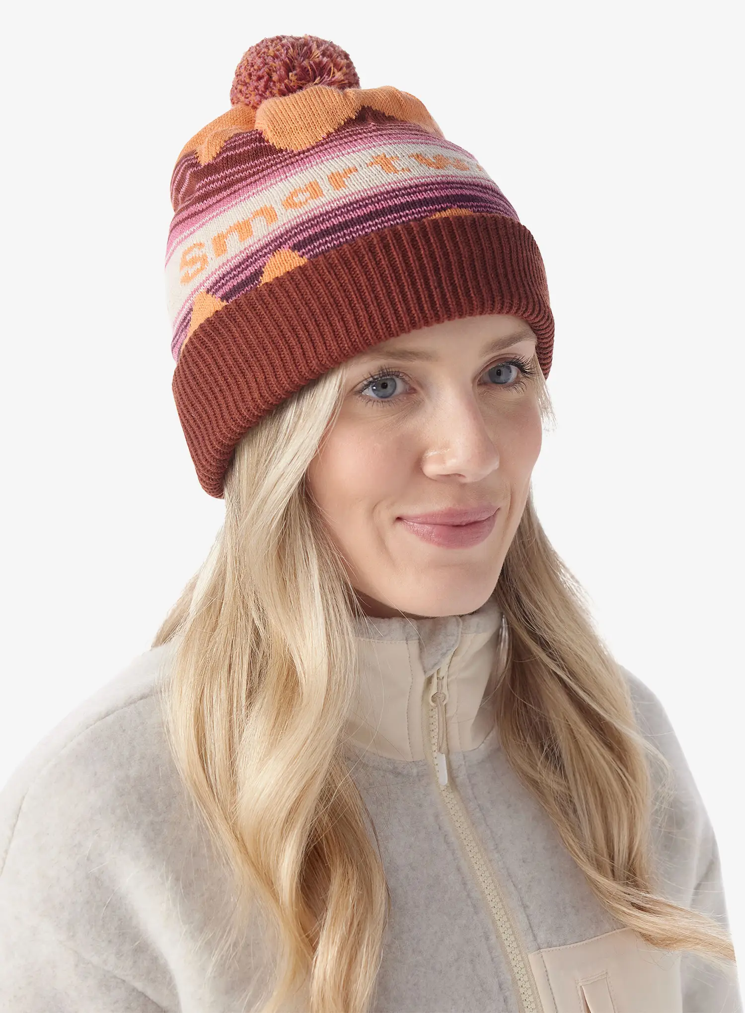 Zimska kapa Smartwool Knit Winter Pattern POM Beanie - apricot