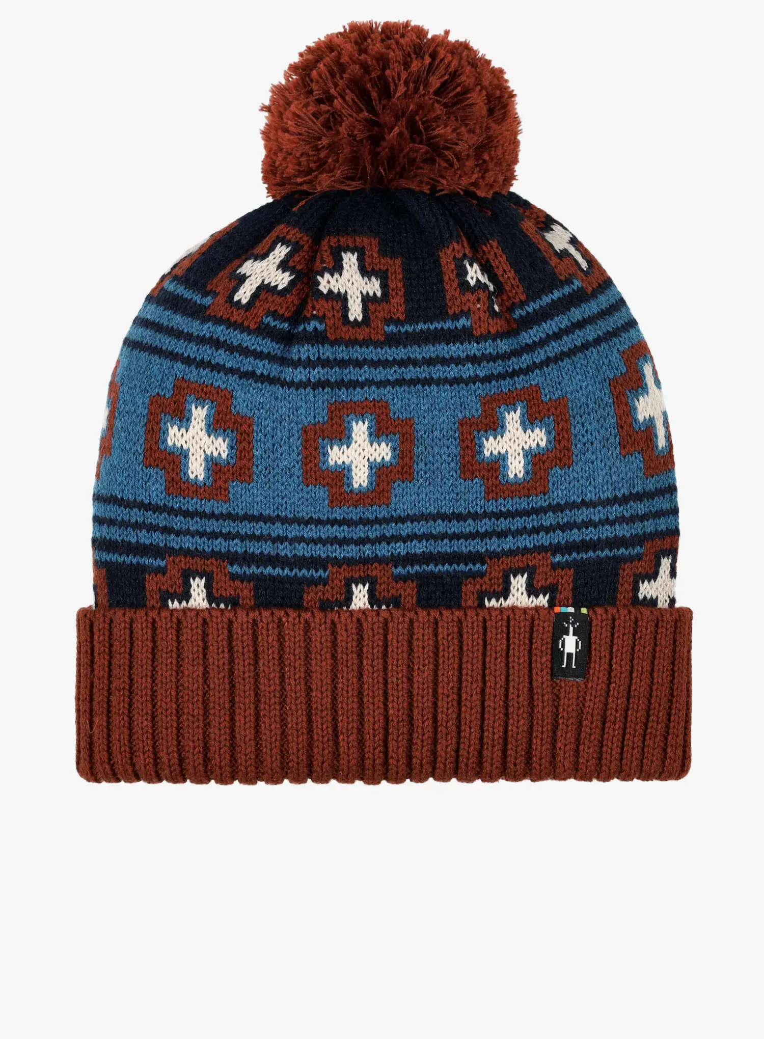 Zimska kapa Smartwool Fleece Lined Paths Beanie - deep navy paths crossed