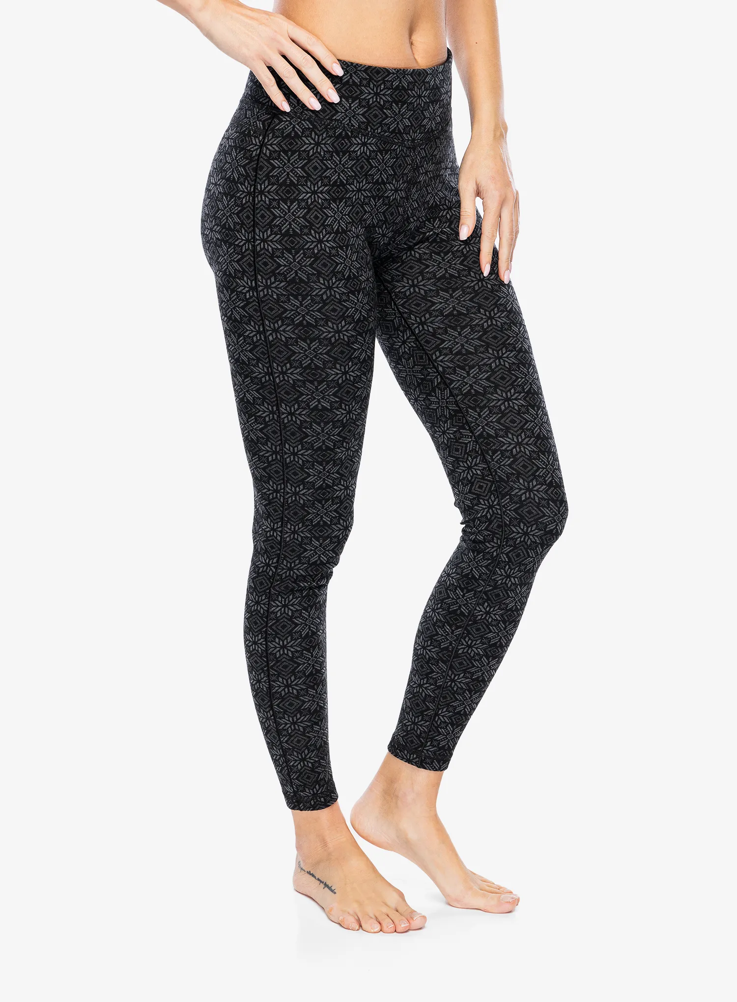 Ženske termo pajkice Smartwool Merino 250 Baselayer Bottom - black digi snow
