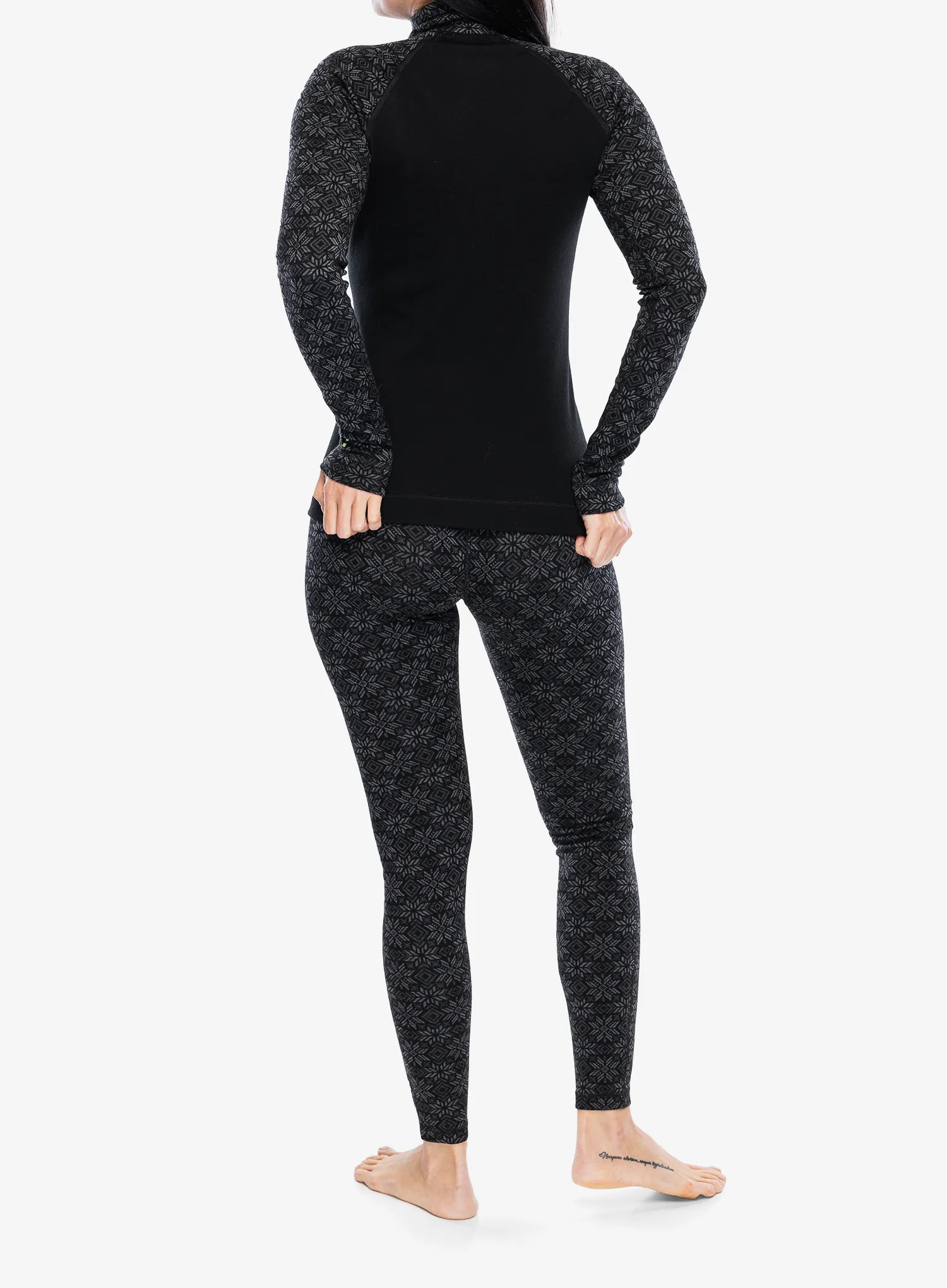 Ženske termo pajkice Smartwool Merino 250 Baselayer Bottom - black digi snow