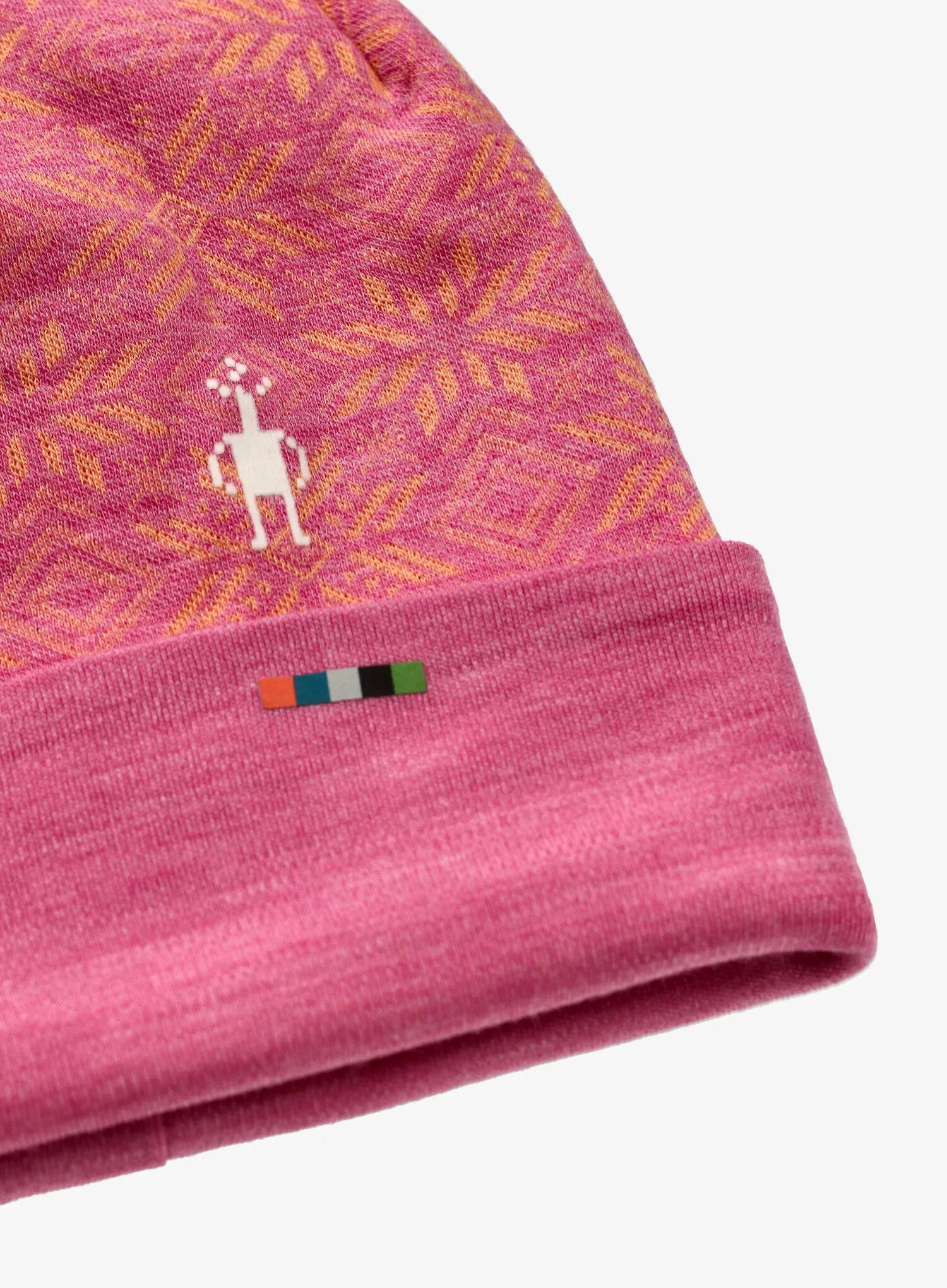 Zimska kapa Smartwool Merino 250 Cuffed Beanie - garden pink digi snow