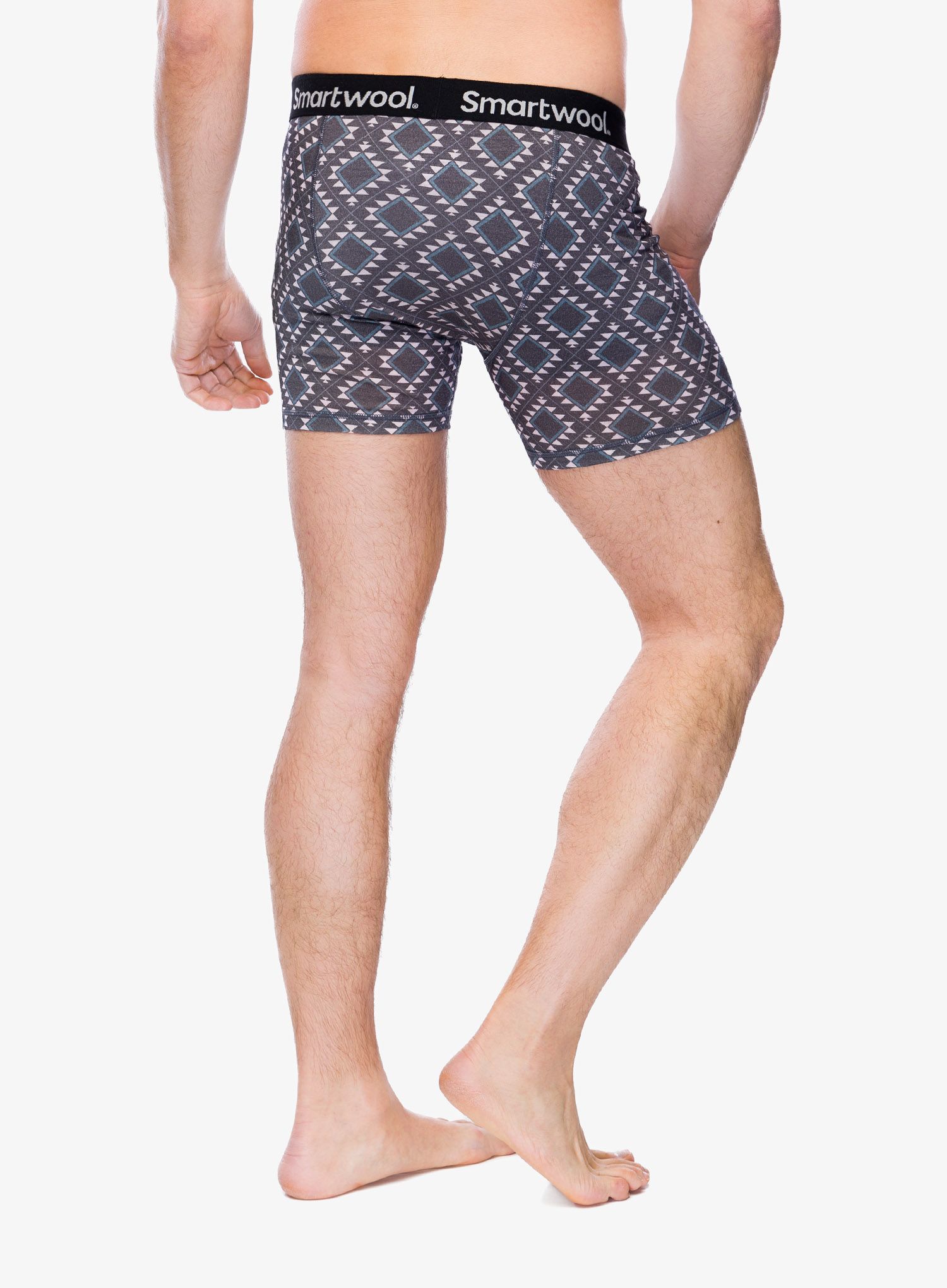 Boksarice Smartwool Merino Print Boxer Brief Boxed - medium gray