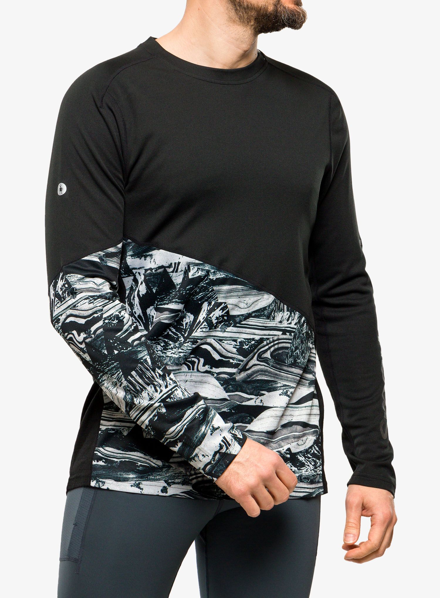 Kolesarska jopa Smartwool Mountain Bike LS Jersey - black marble giants