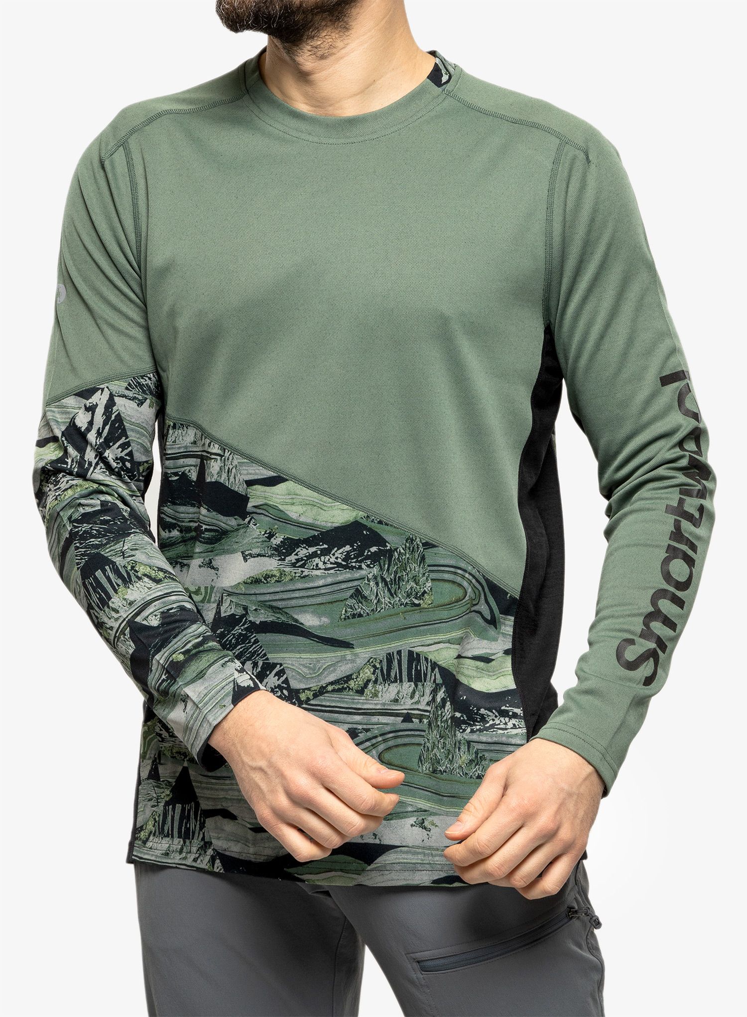 Jopa MTB Smartwool Mountain Bike LS Jersey - sage marble giants