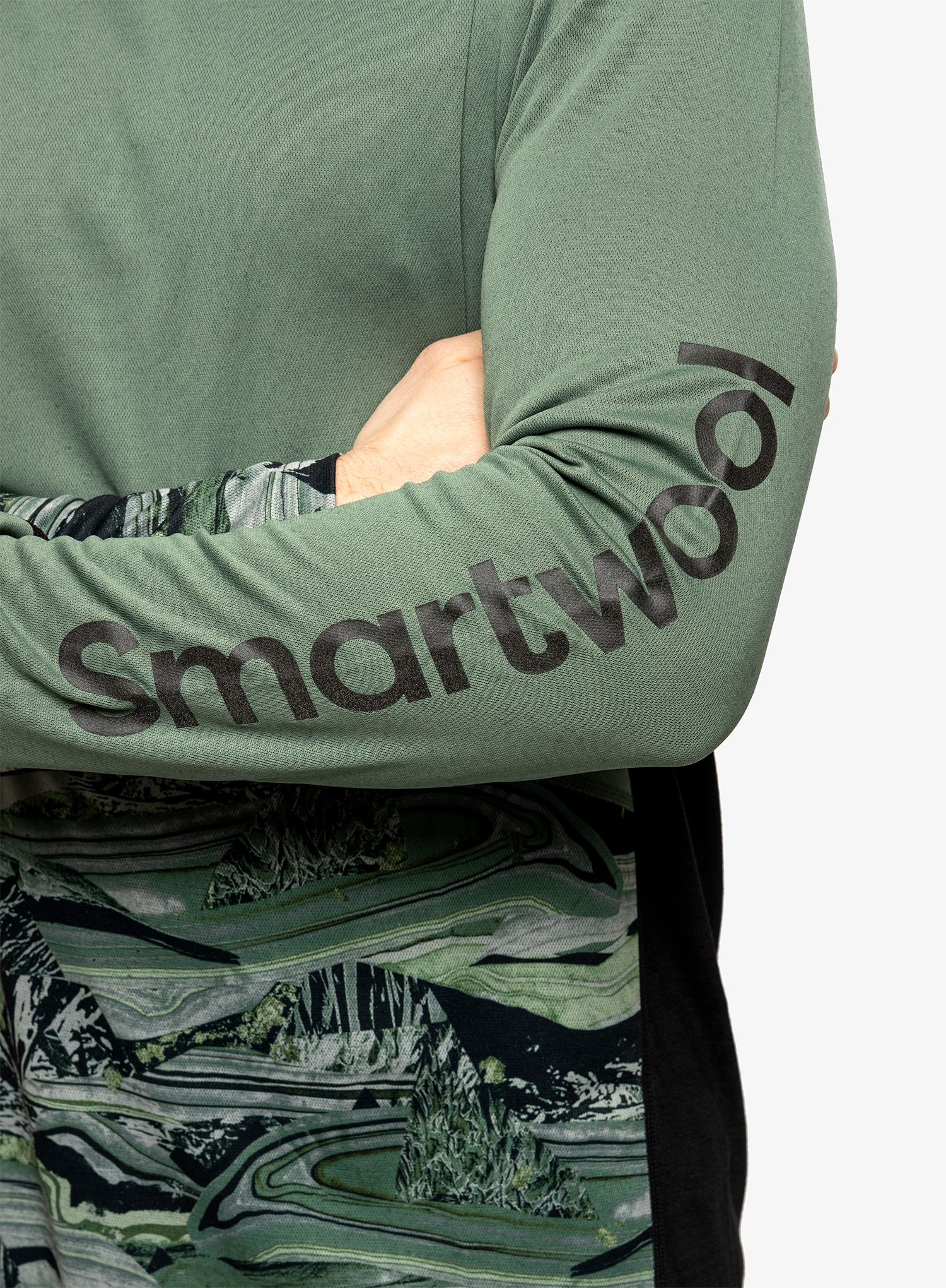 Jopa MTB Smartwool Mountain Bike LS Jersey - sage marble giants