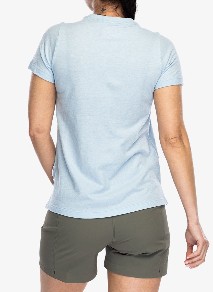 Ženska majica Smartwool Perfect Crew Tee - winter sky heather