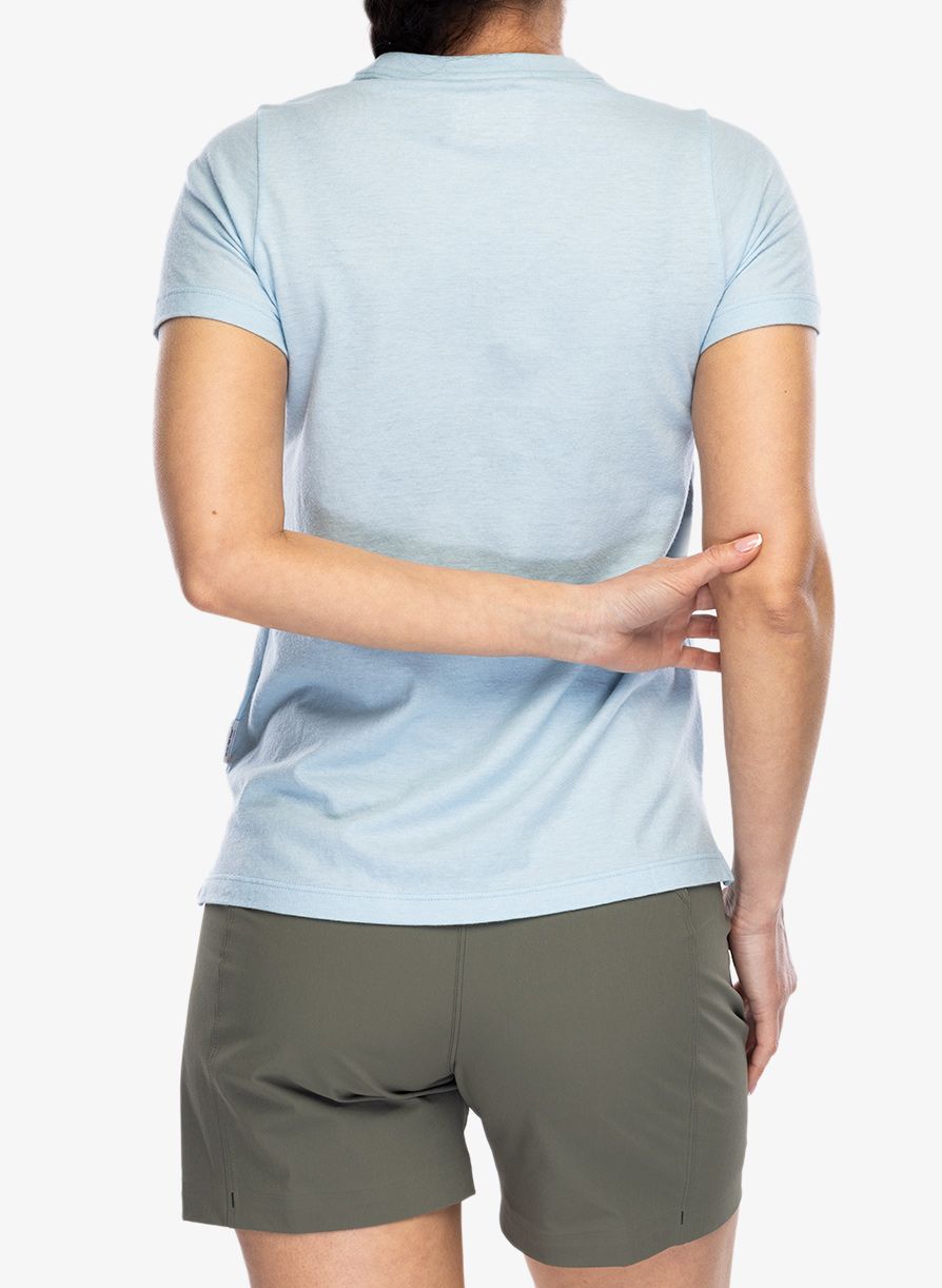 Ženska majica Smartwool Perfect Crew Tee - winter sky heather