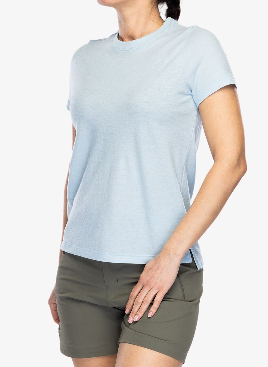 Ženska majica Smartwool Perfect Crew Tee - winter sky heather