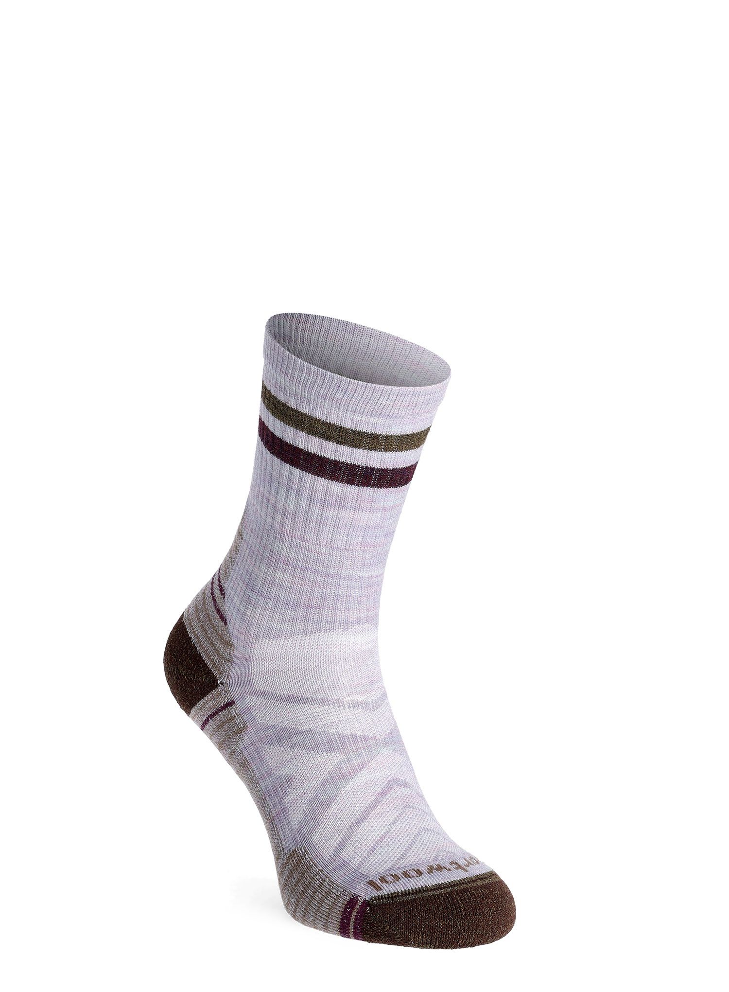 Ženske pohodniške nogavice Smartwool Performance Hike Light Cushion Tube Stripe Crew - purple eclipse