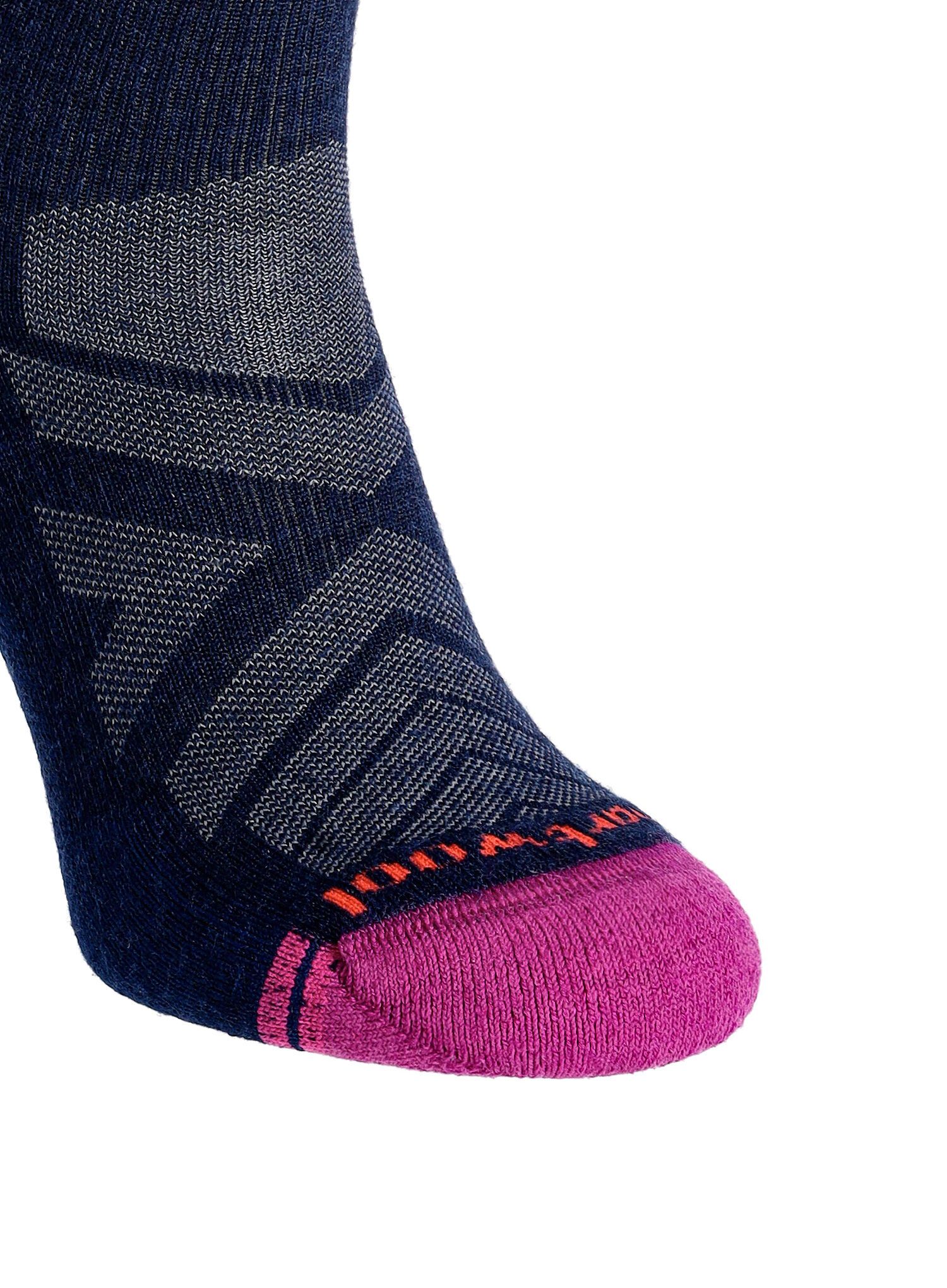 Ženske merino nogavice Smartwool Performance Hike Light Cushion Tube Stripe - deep navy/pink