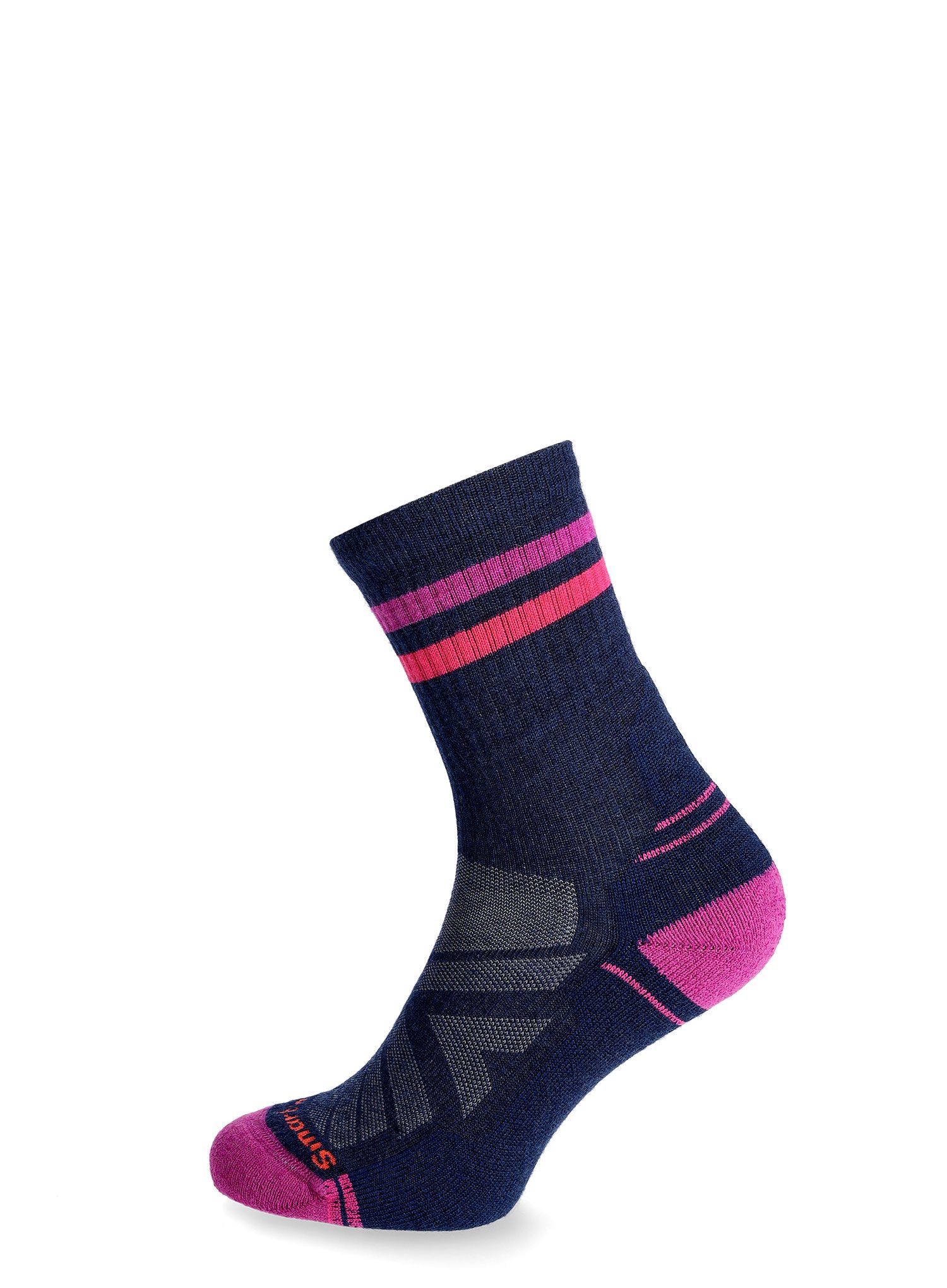 Ženske merino nogavice Smartwool Performance Hike Light Cushion Tube Stripe - deep navy/pink