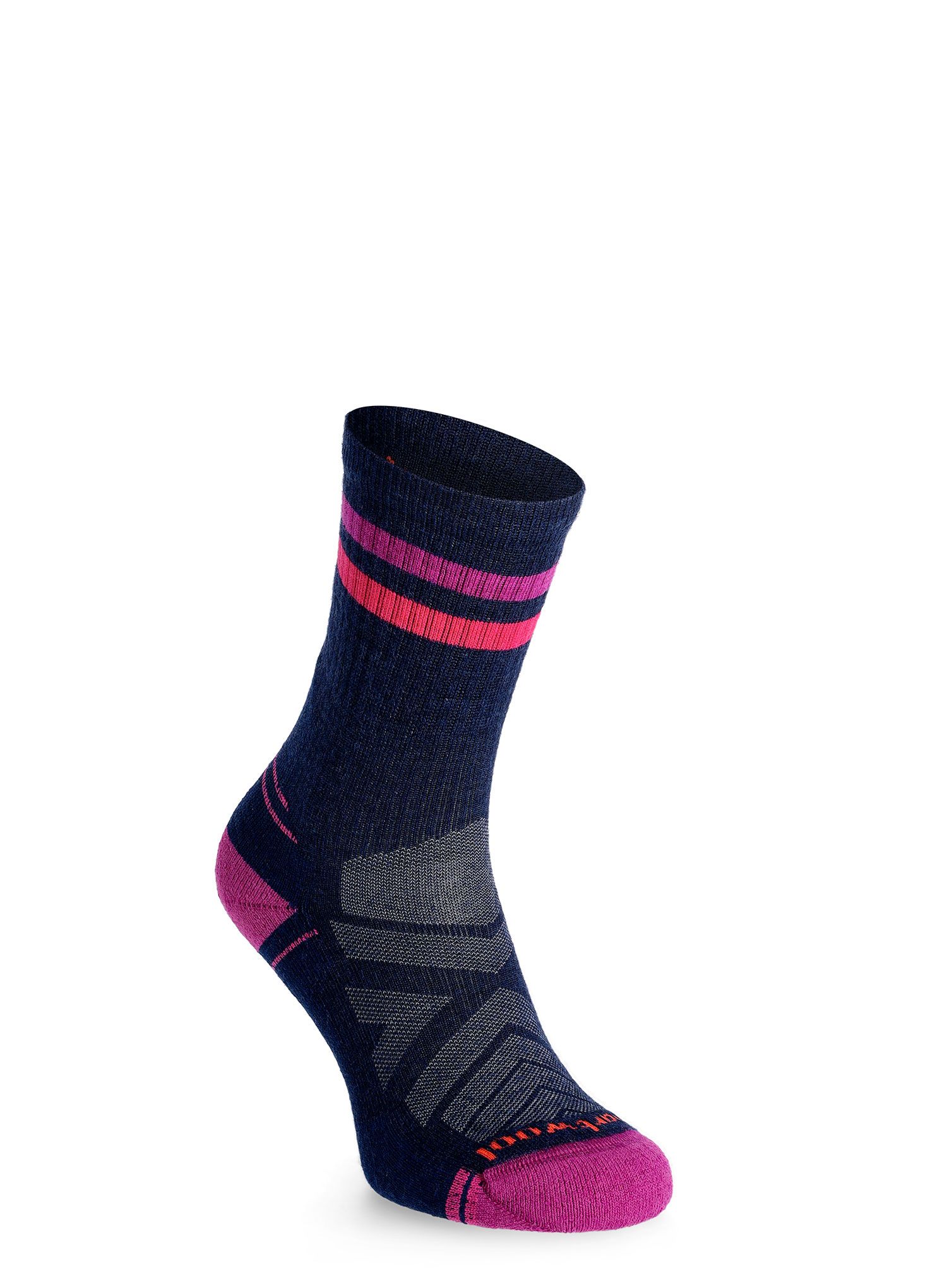 Ženske merino nogavice Smartwool Performance Hike Light Cushion Tube Stripe - deep navy/pink