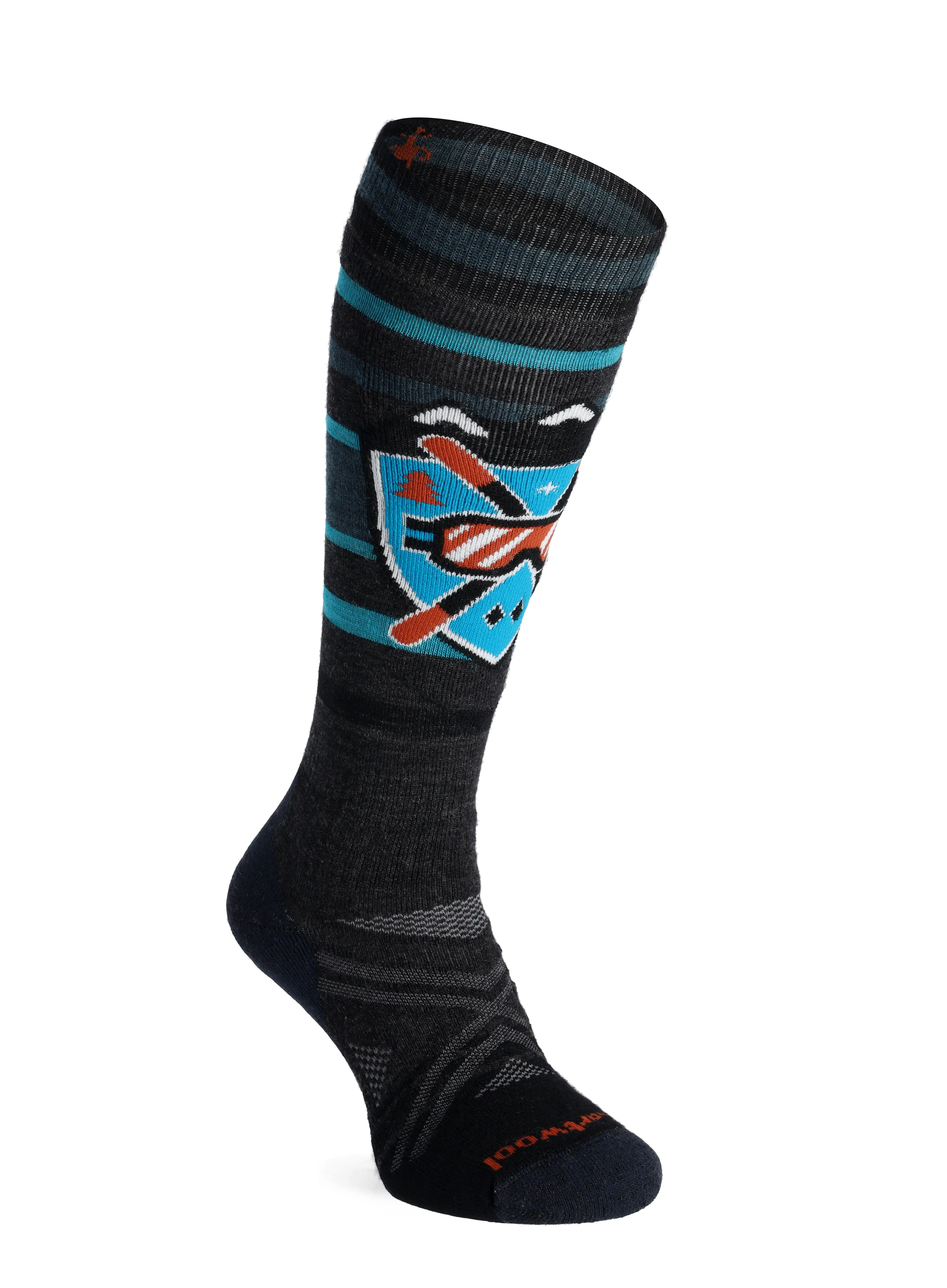 Smučarske nogavice Smartwool Ski FC Alpine Edge Socks - charcoal