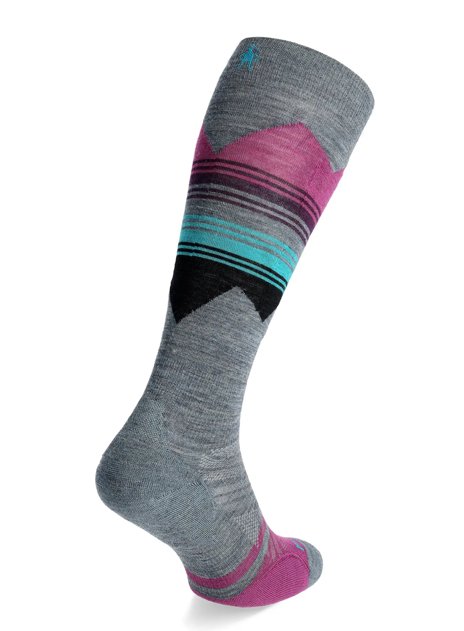 Ženske nogavice Smartwool Ski TC Pattern OTC Socks - pewter blue