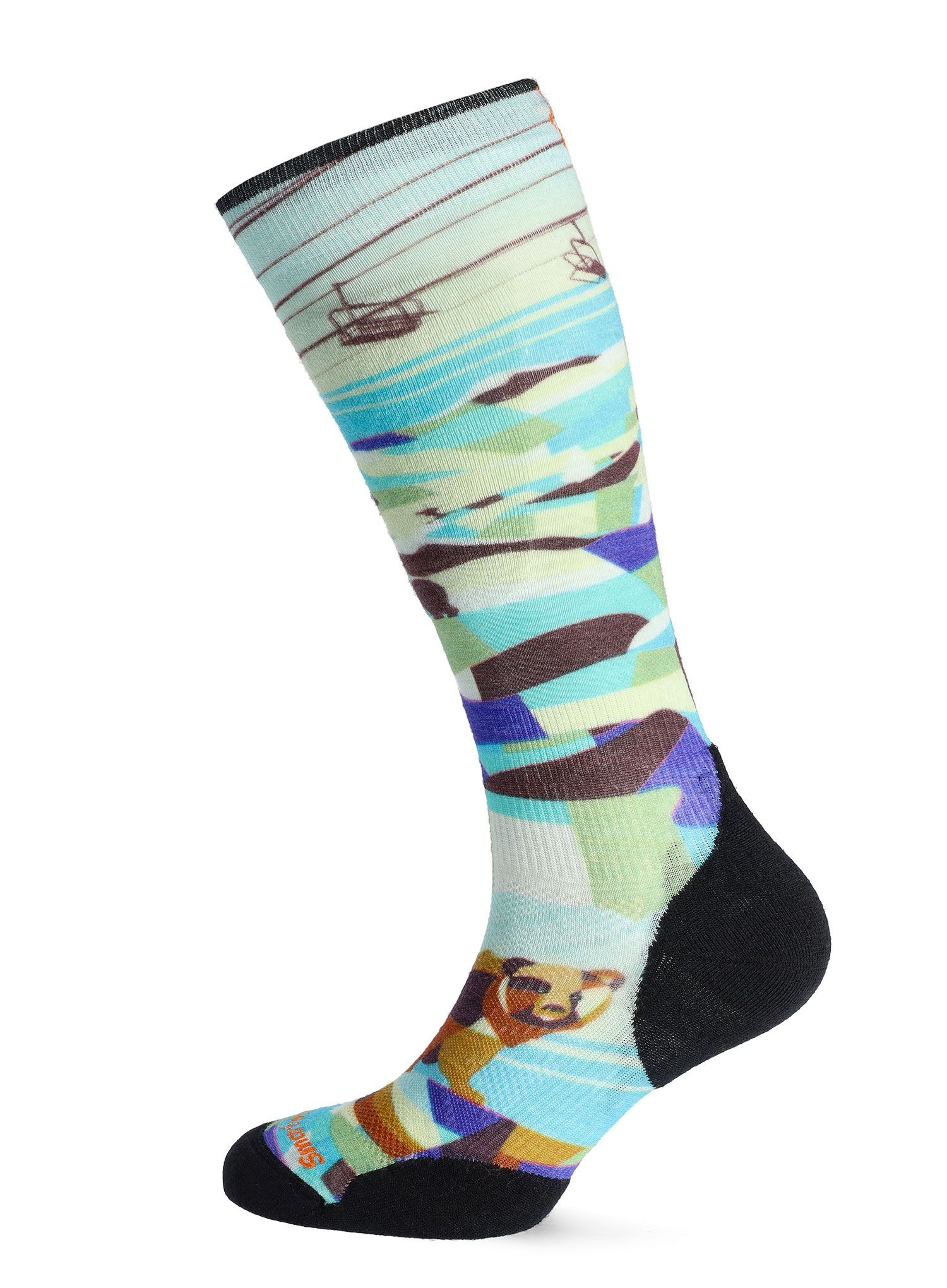 Merino nogavice Smartwool Ski Targeted Cushion Bear Country Print OTC  - capri