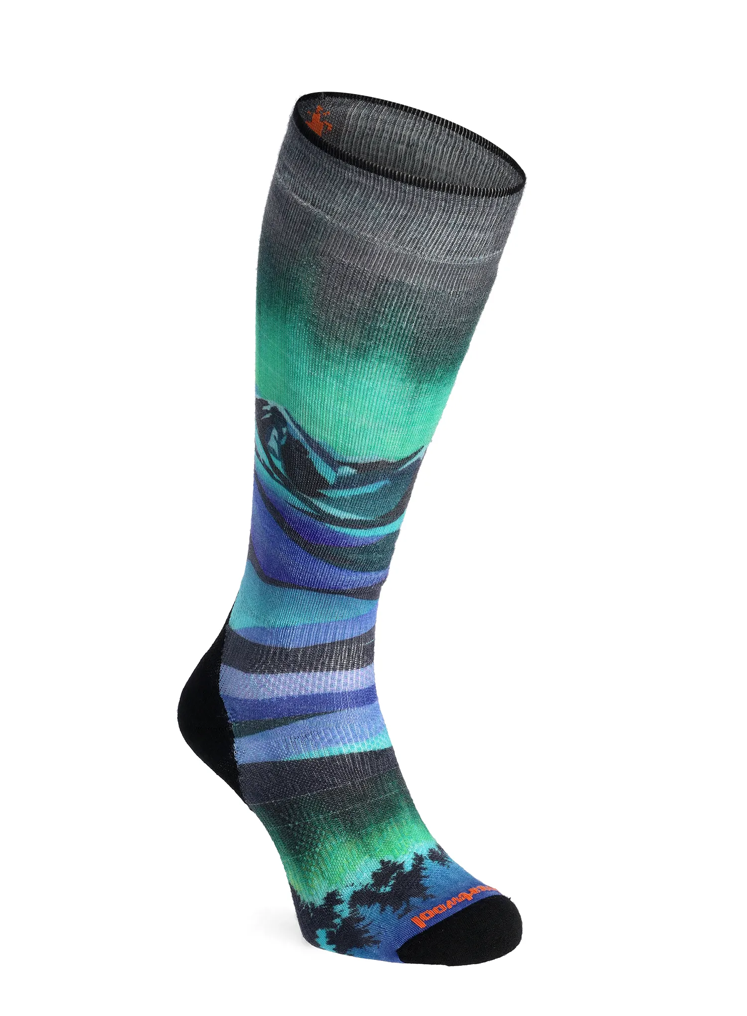 Ženske nogavice Smartwool Ski Targeted Cushion Compression Print OTC Socks - black