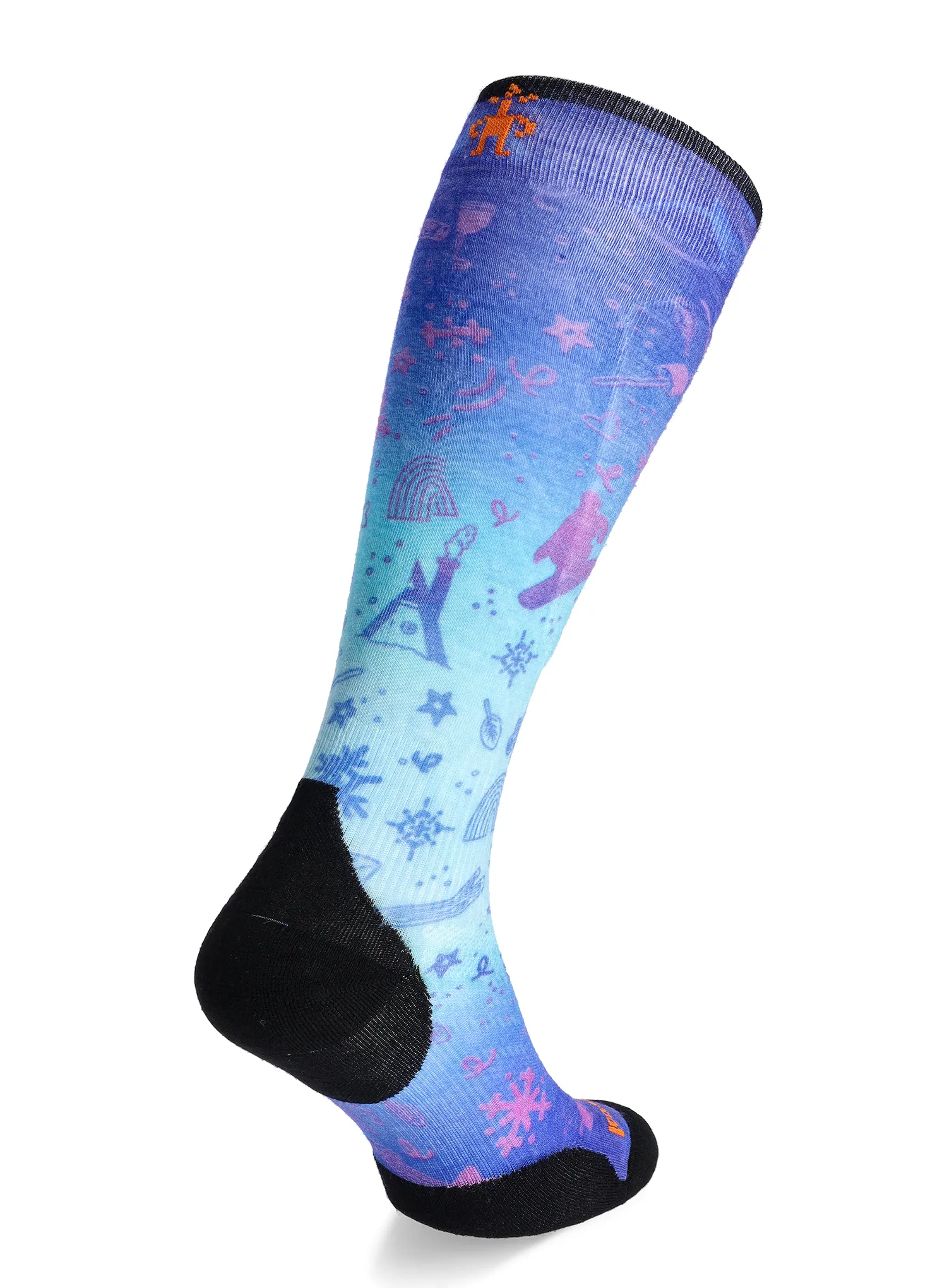 Smučarske nogavice Smartwool Ski Targeted Cushion Nature Doodles Print OTC Socks - capri