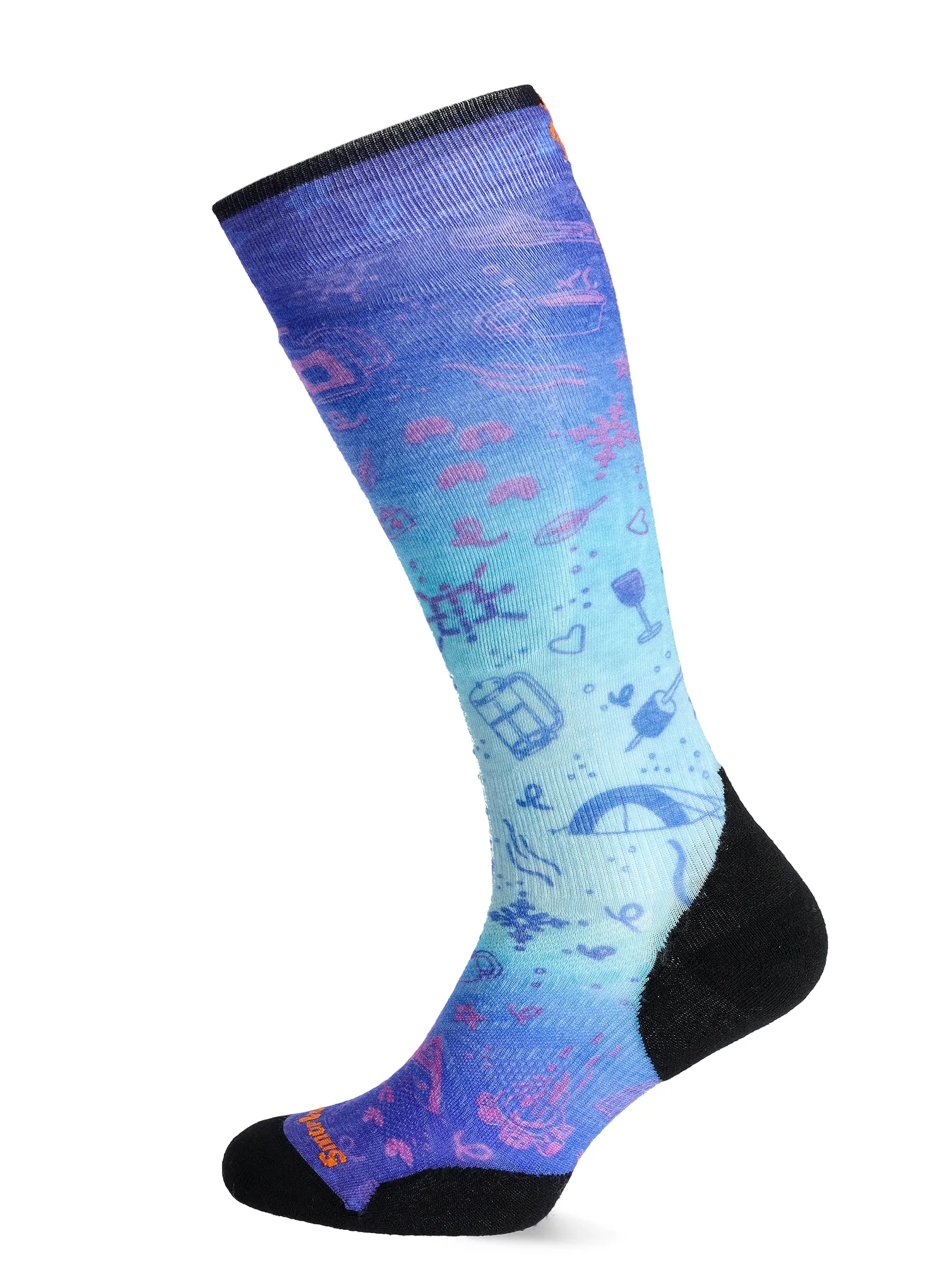 Smučarske nogavice Smartwool Ski Targeted Cushion Nature Doodles Print OTC Socks - capri