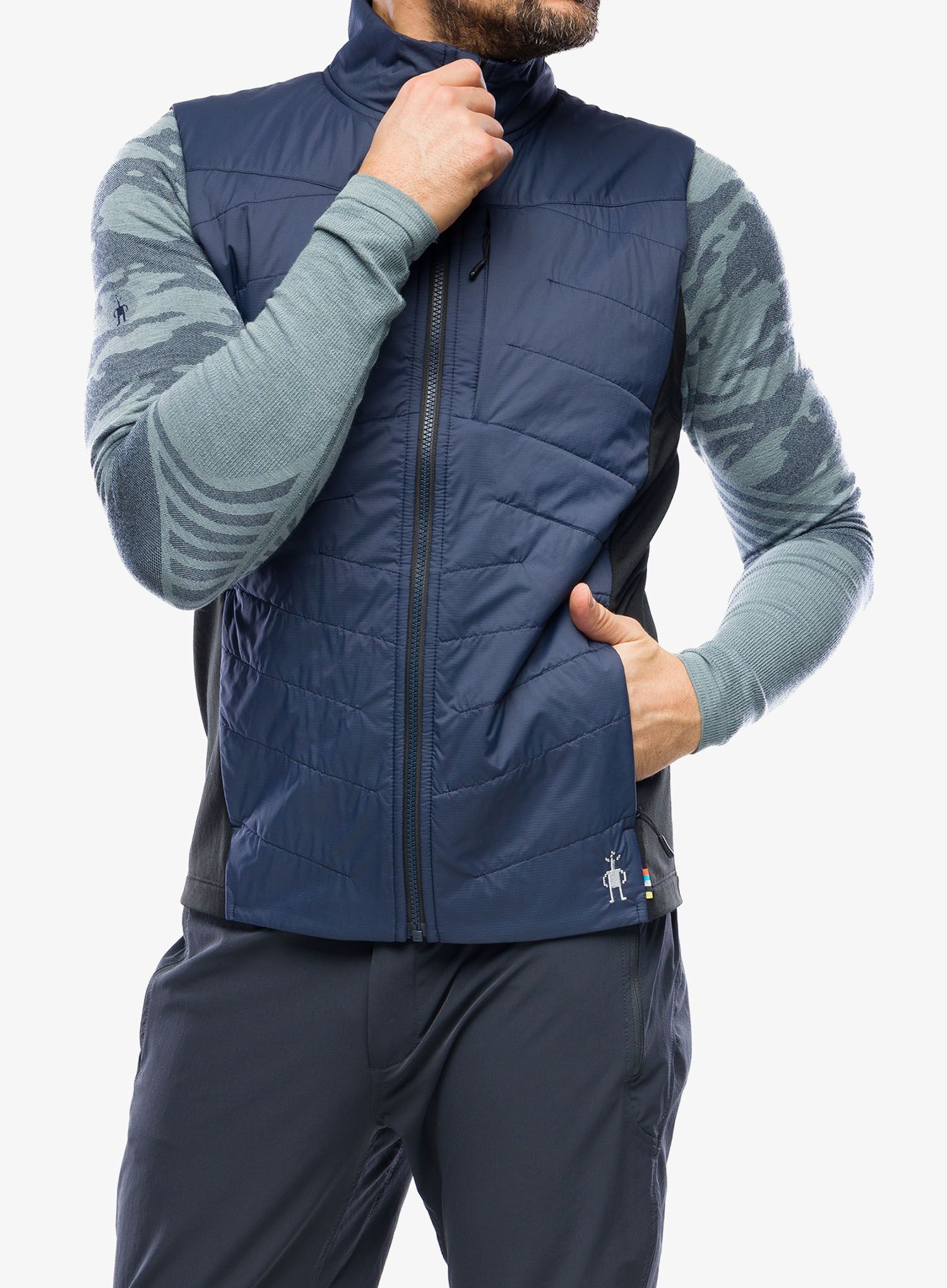Podložen brezrokavnik Smartwool Smartloft Vest - deep navy