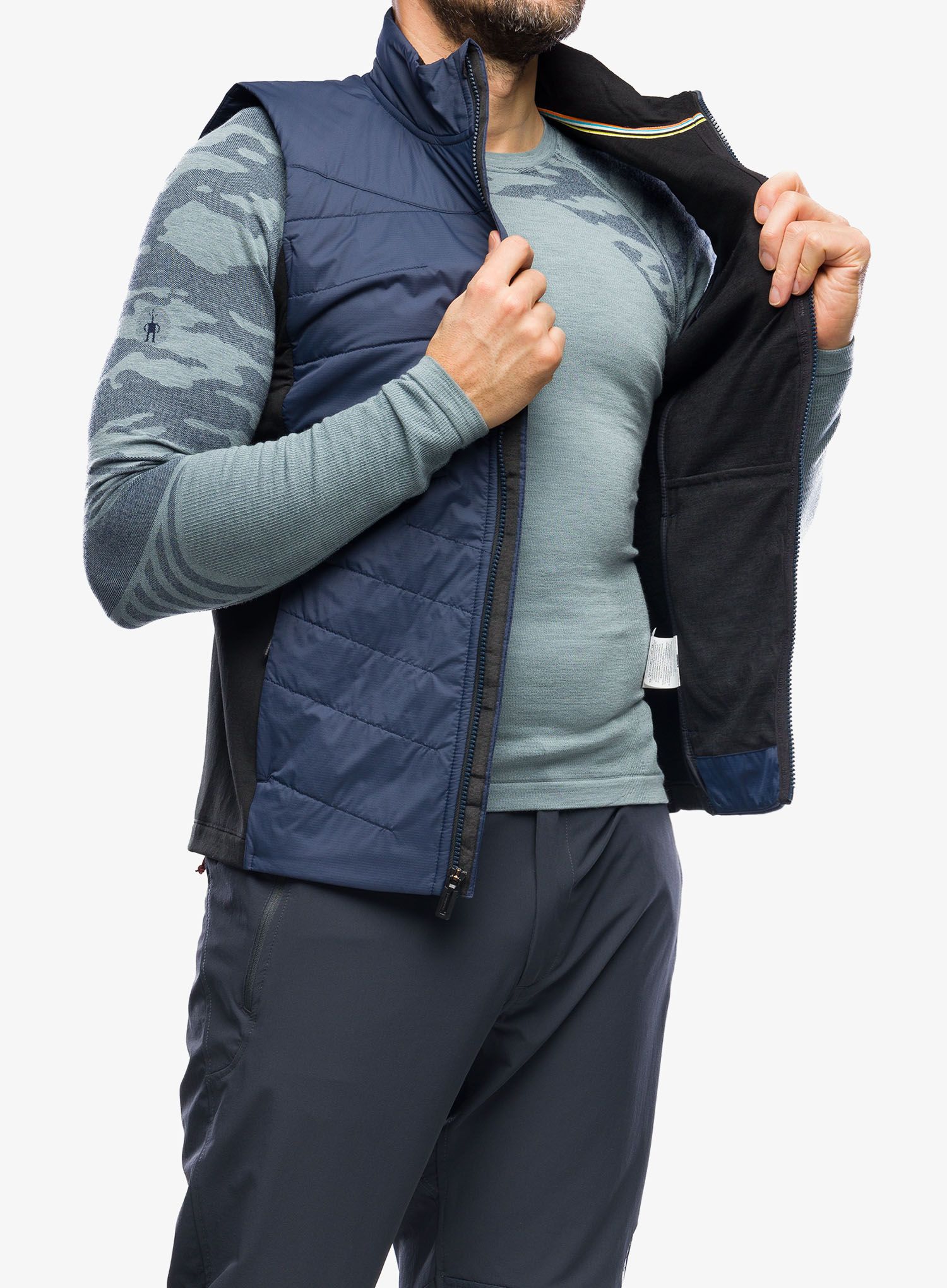 Podložen brezrokavnik Smartwool Smartloft Vest - deep navy