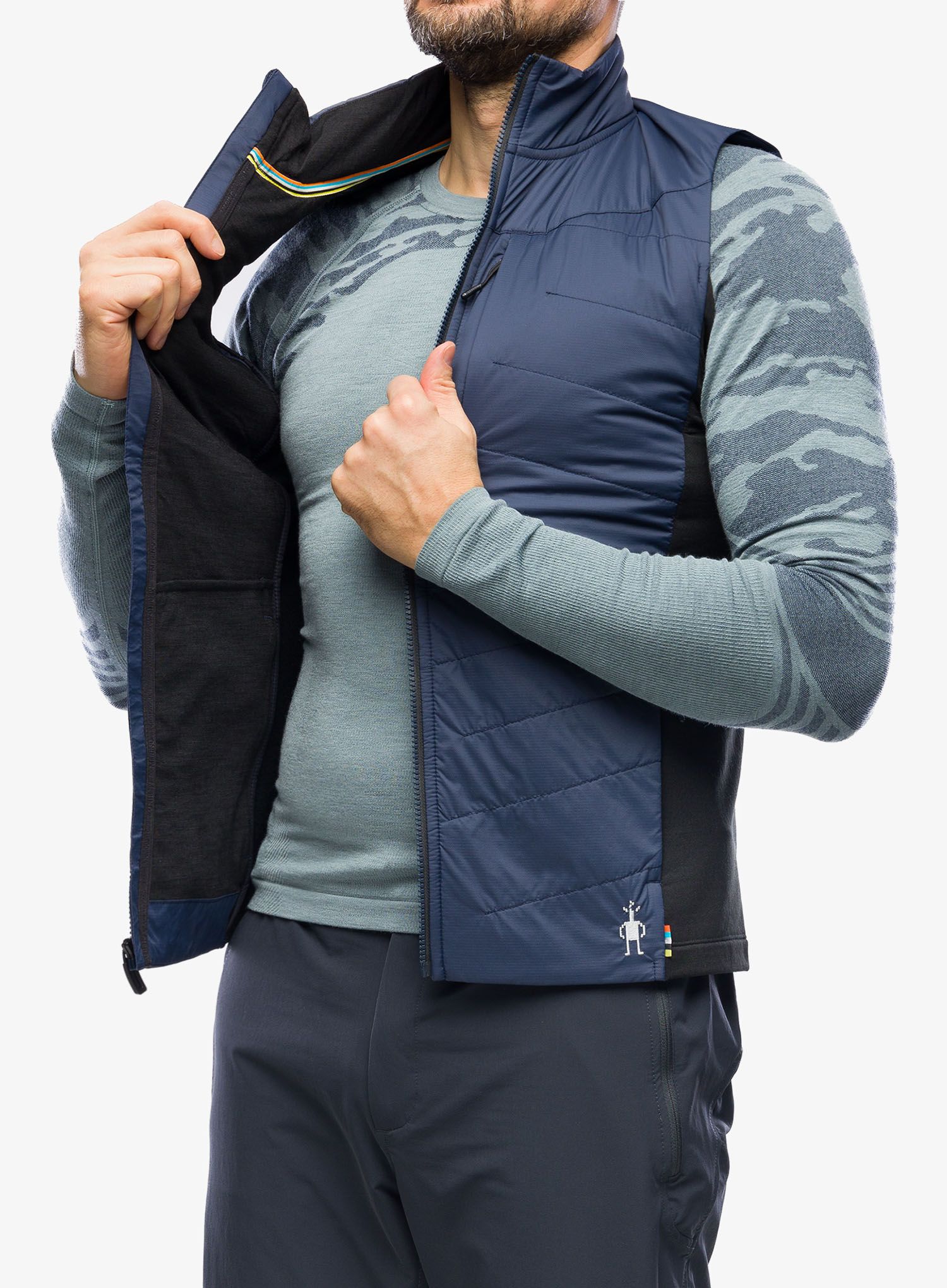 Podložen brezrokavnik Smartwool Smartloft Vest - deep navy