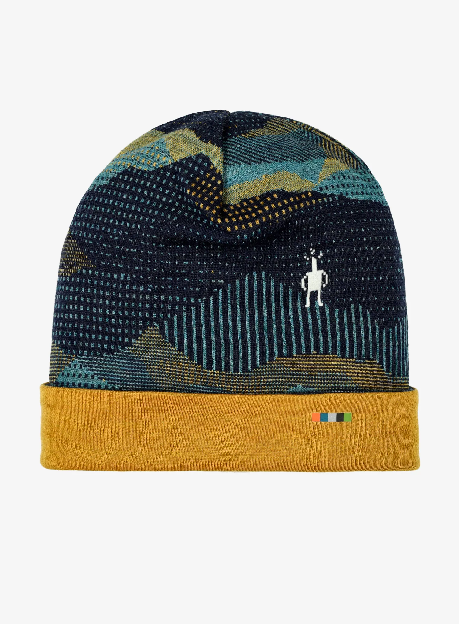 Otroška kapa Smartwool Thermal Merino Reversible Cuffed Beanie - blueberry mtn scape