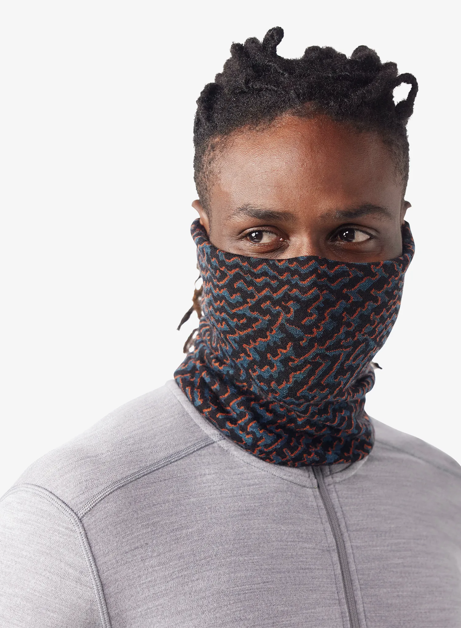 Šal za vrat Smartwool Thermal Merino Reversible Neck Gaiter - black retro line