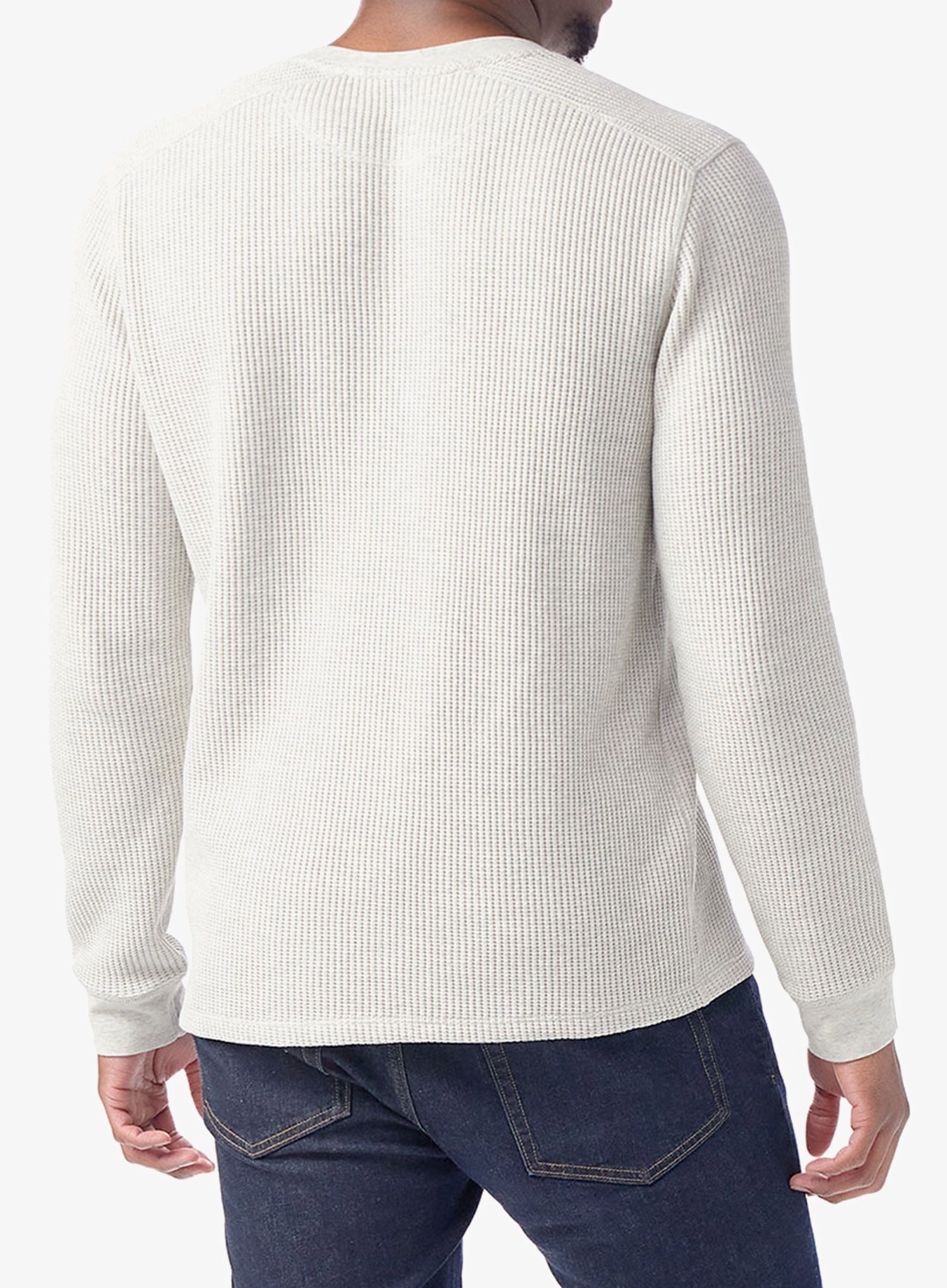 Puloverji brez kapuce Smartwool Waffle Long Sleeve Henley - ash heather