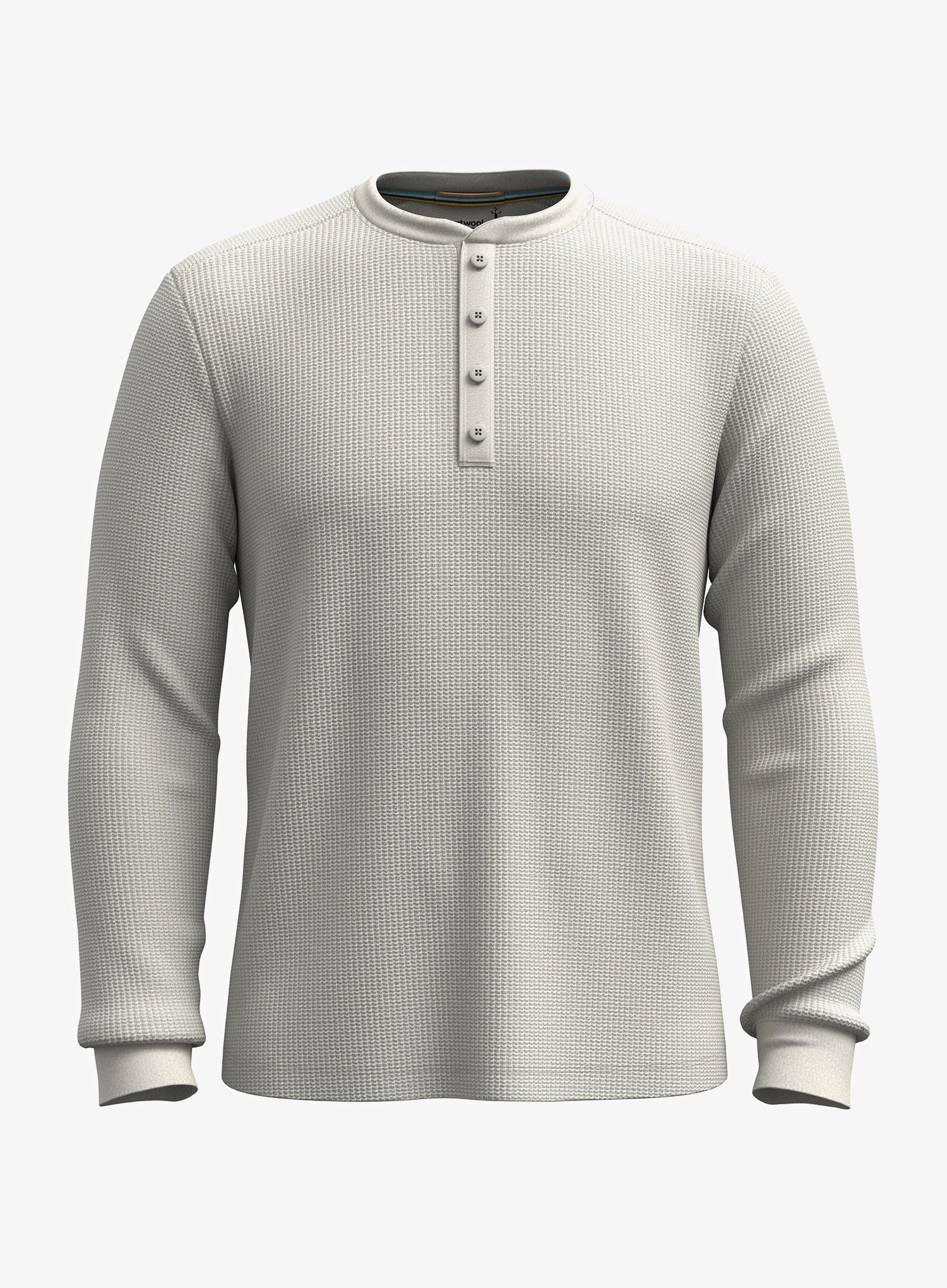 Puloverji brez kapuce Smartwool Waffle Long Sleeve Henley - ash heather