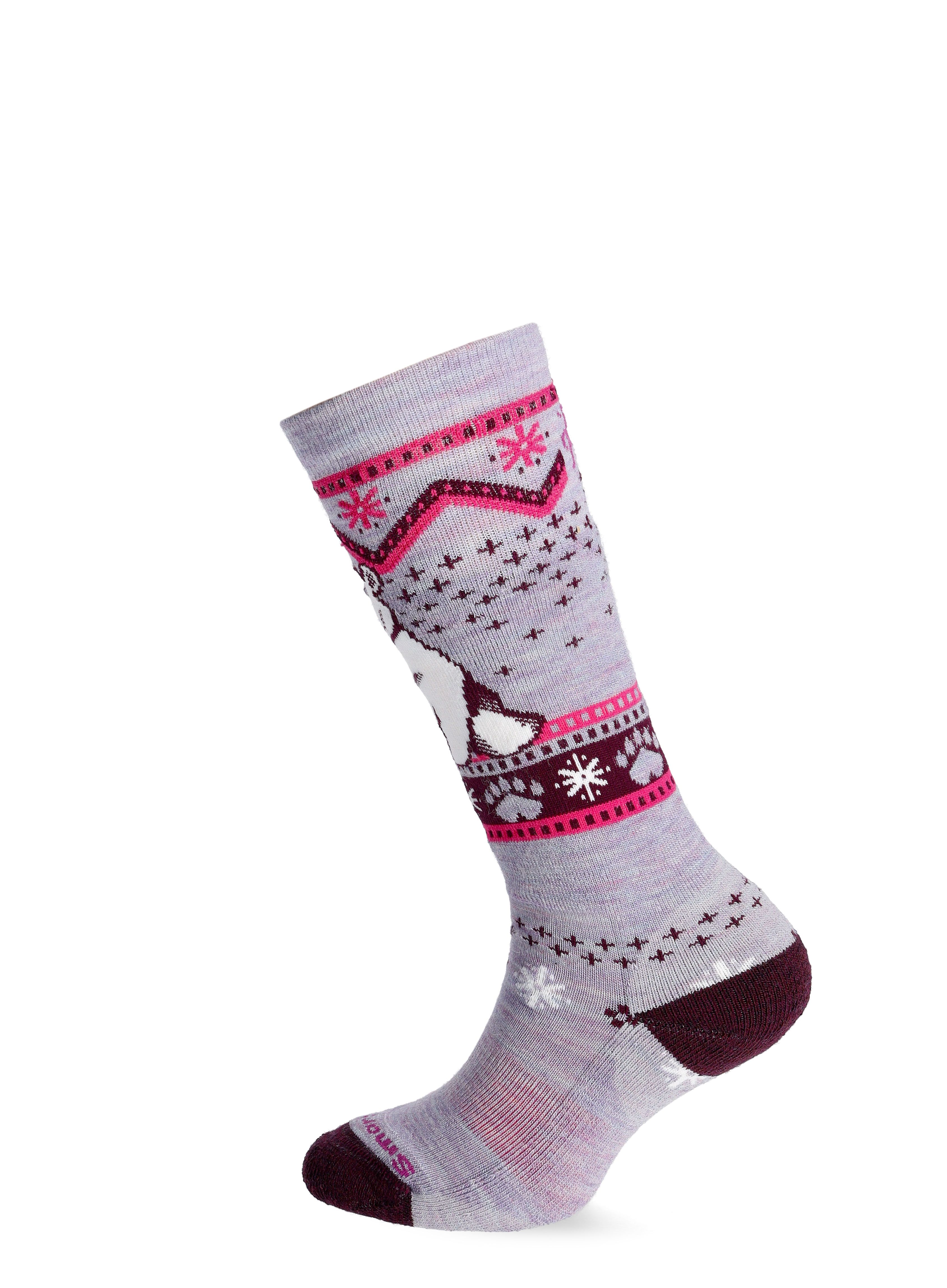Otroške nogavice Smartwool Wintersport Full Cushion Polar Bear Pattern OTC  - purple eclipse
