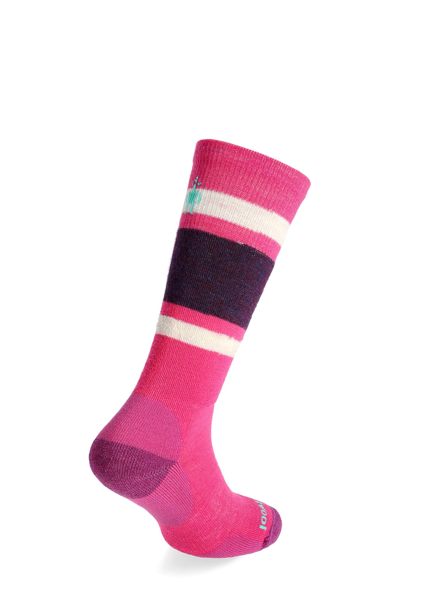 Otroške nogavice Smartwool Wintersport Full Cushion Stripe OTC  - power pink