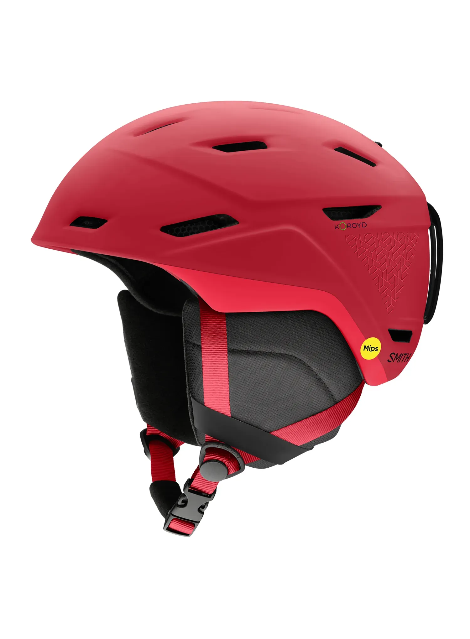 Smučarska čelada Smith Mission Mips - matte crimson geo