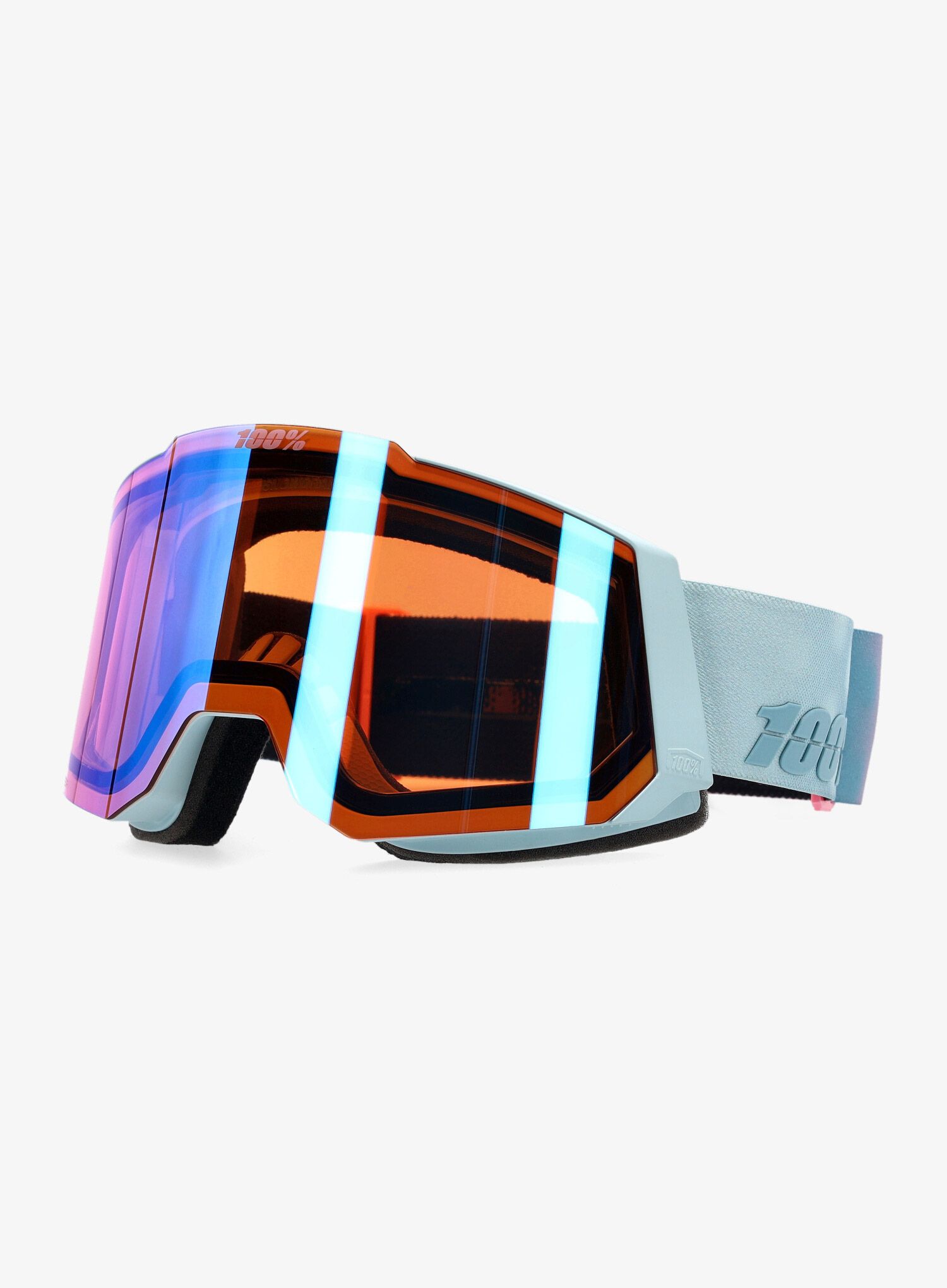 Smučarska očala 100% Snowcraft Hiper - stonehammer/mirror lavender