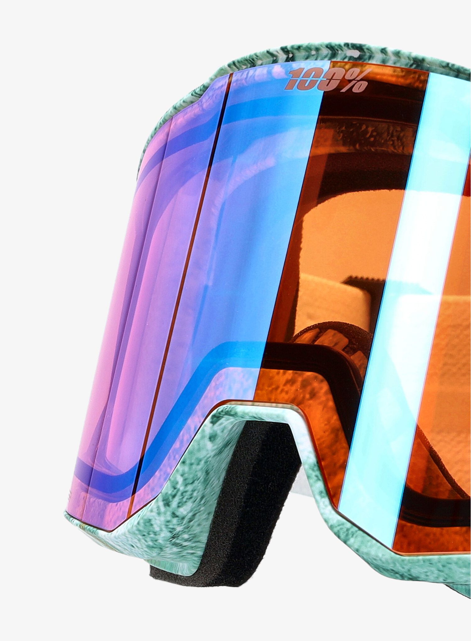 Smučarska očala 100% Snowcraft XL Hiper - fossil express/mirror copper