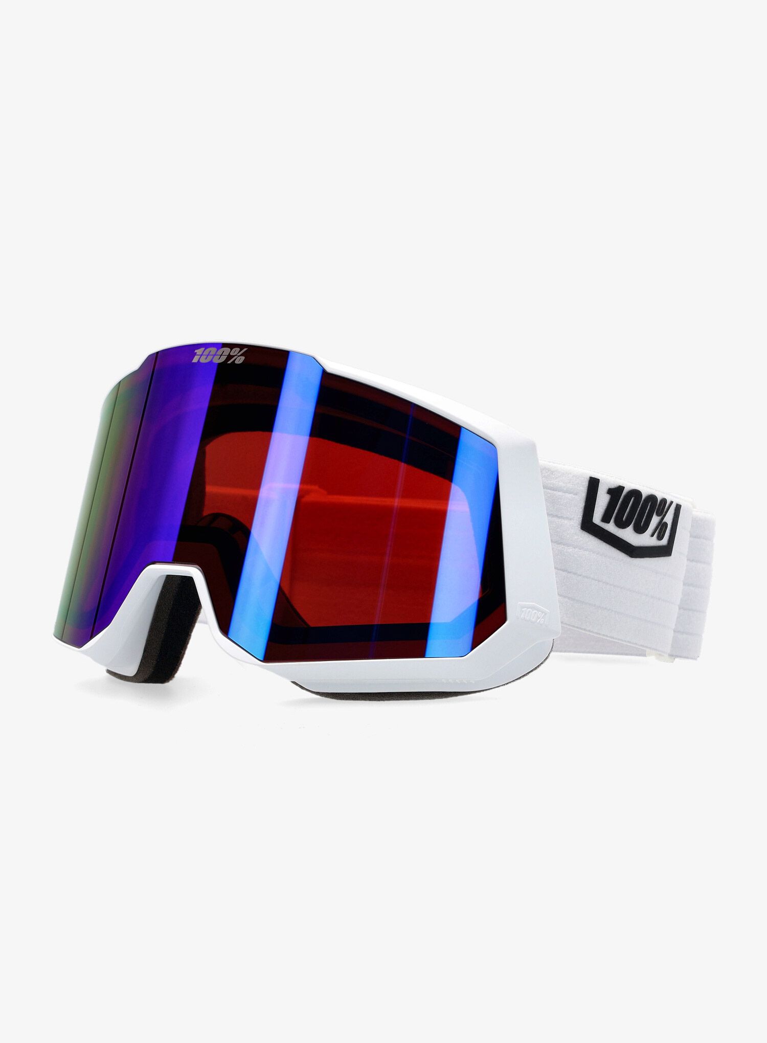 Smučarska očala 100% Snowcraft XL Hiper - snow white/mirror violet