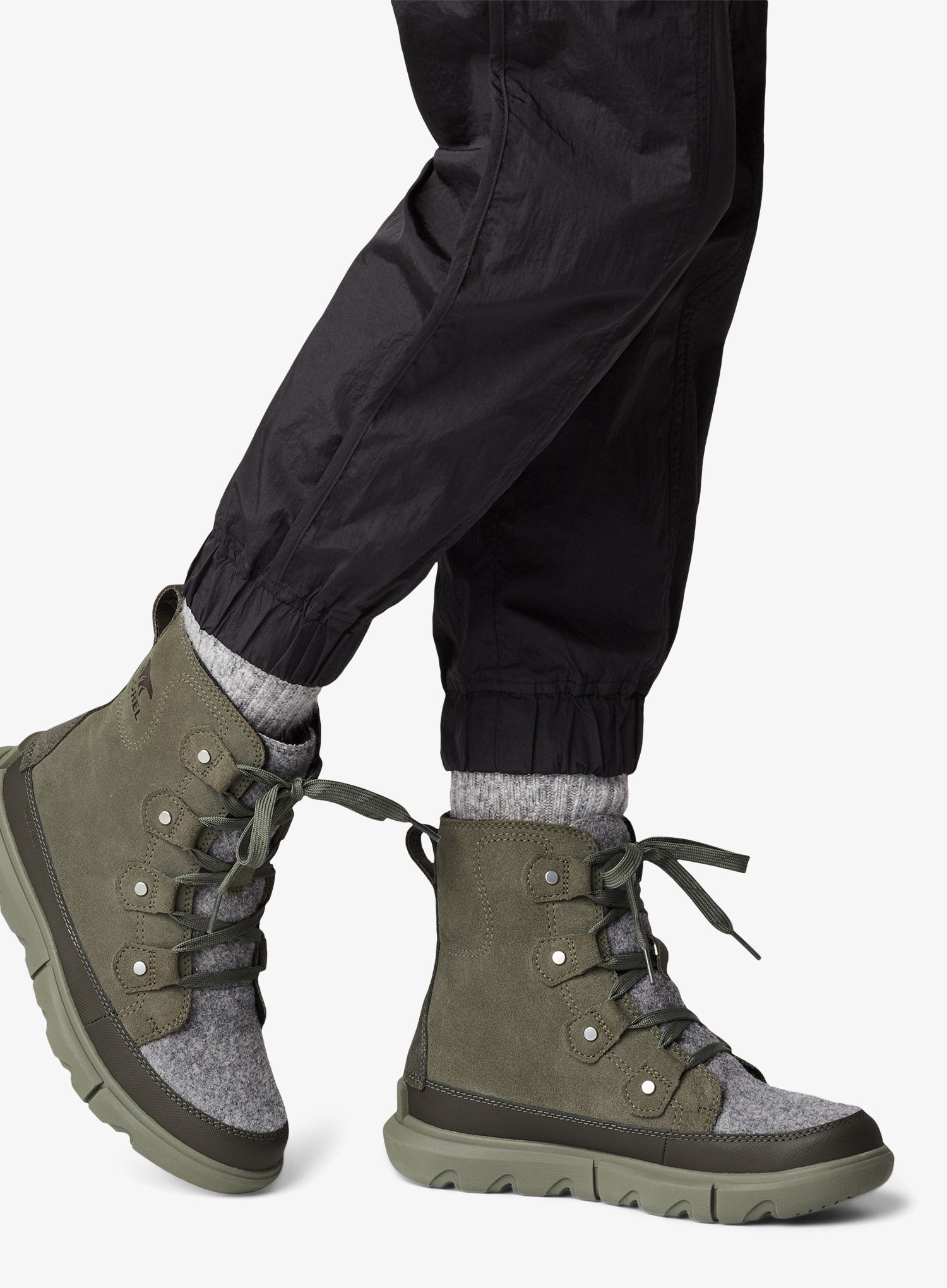 Ženski zimski čevlji Sorel Explorer Next Joan WP - stone green/alpine tundra