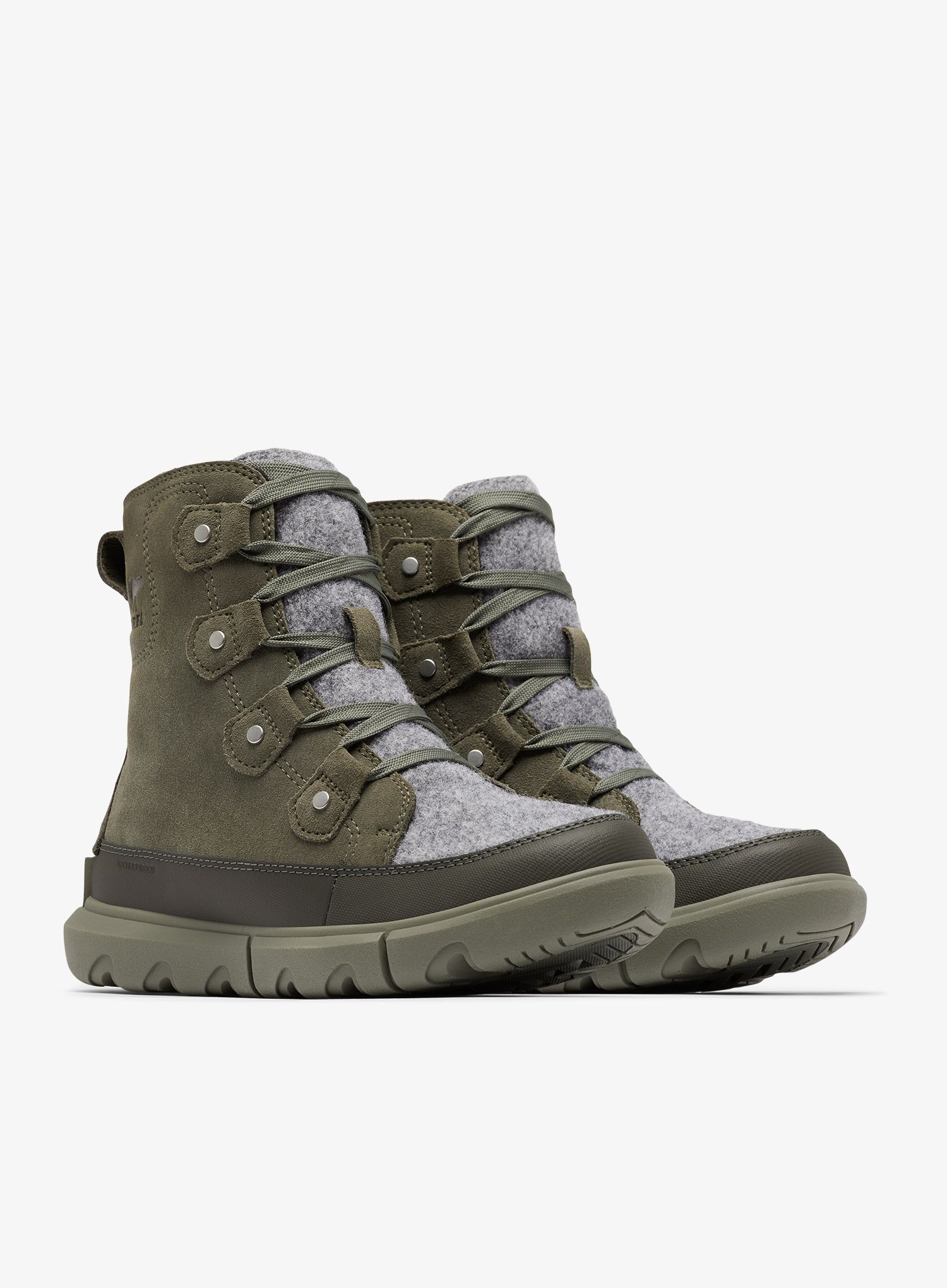 Ženski zimski čevlji Sorel Explorer Next Joan WP - stone green/alpine tundra