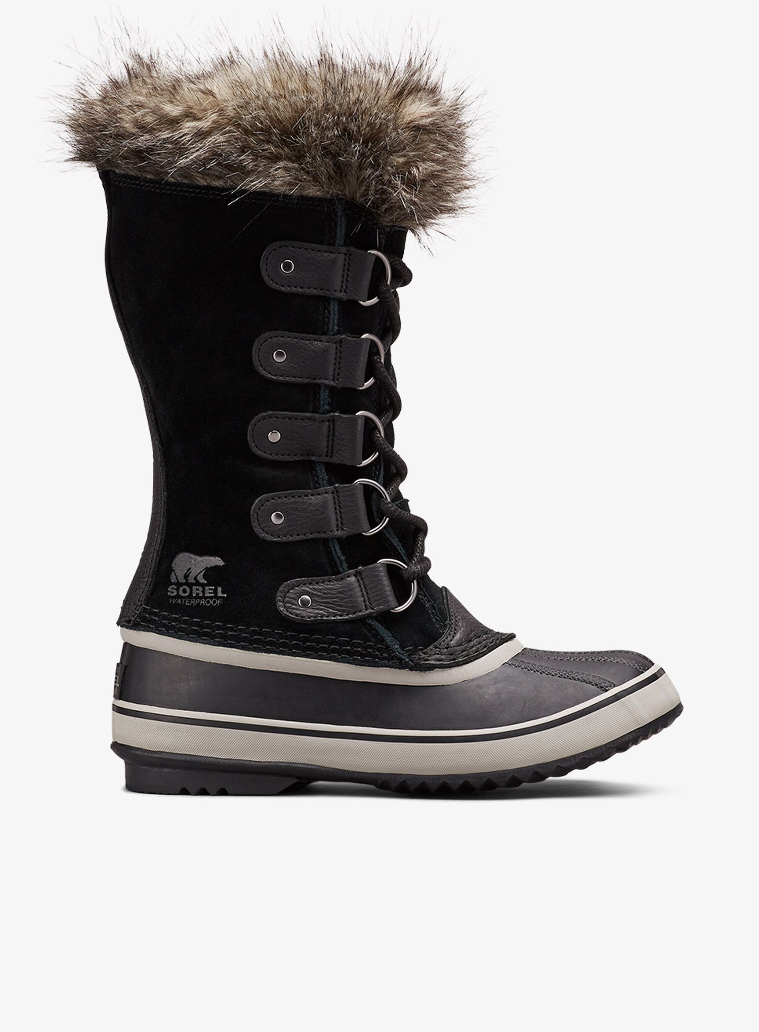 Ženski zimski čevlji Sorel Joan of Arctic - black/quarry
