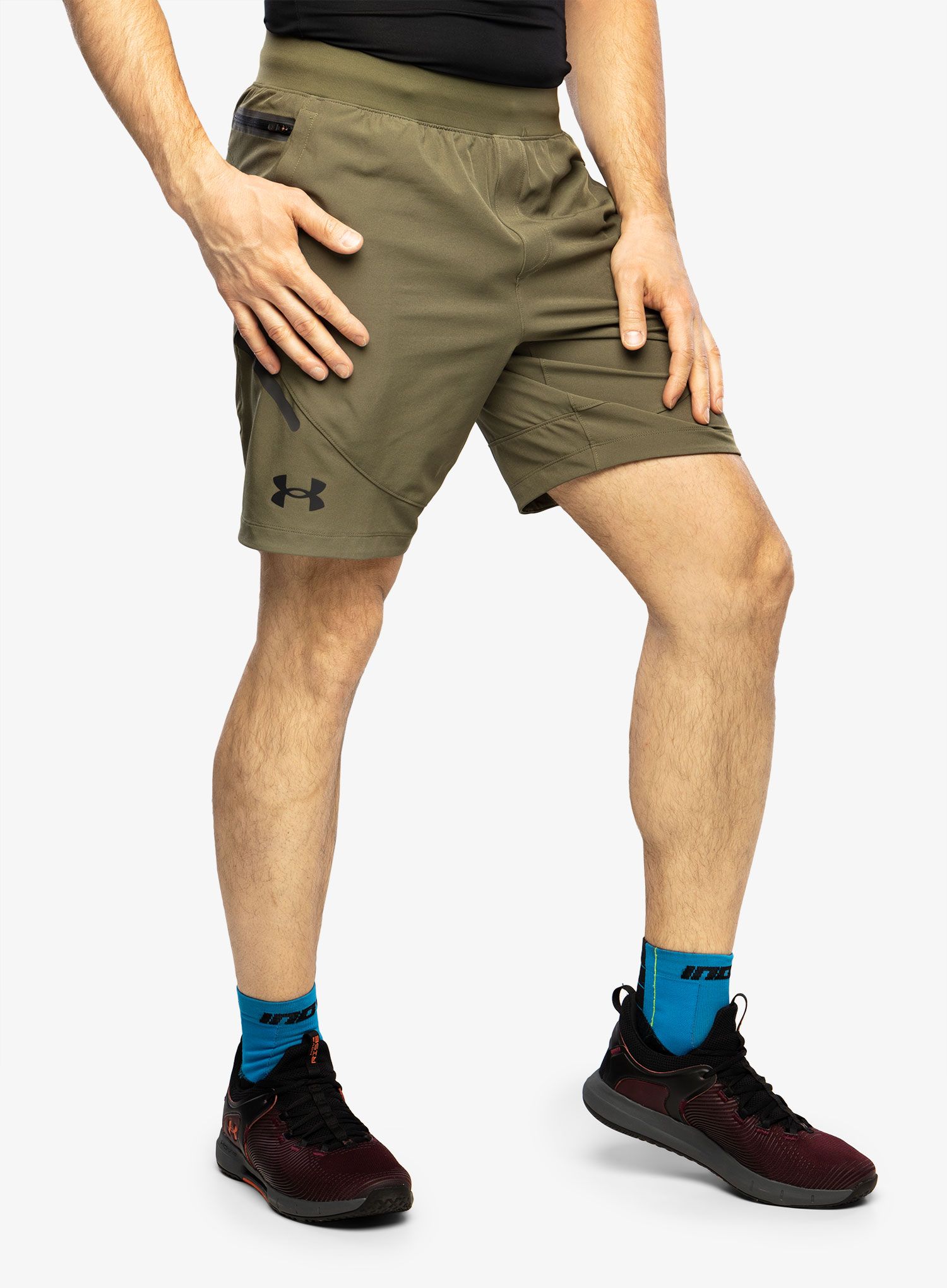 Moške kratke hlače Under Armour Unstoppable Shorts - marine OD green/black